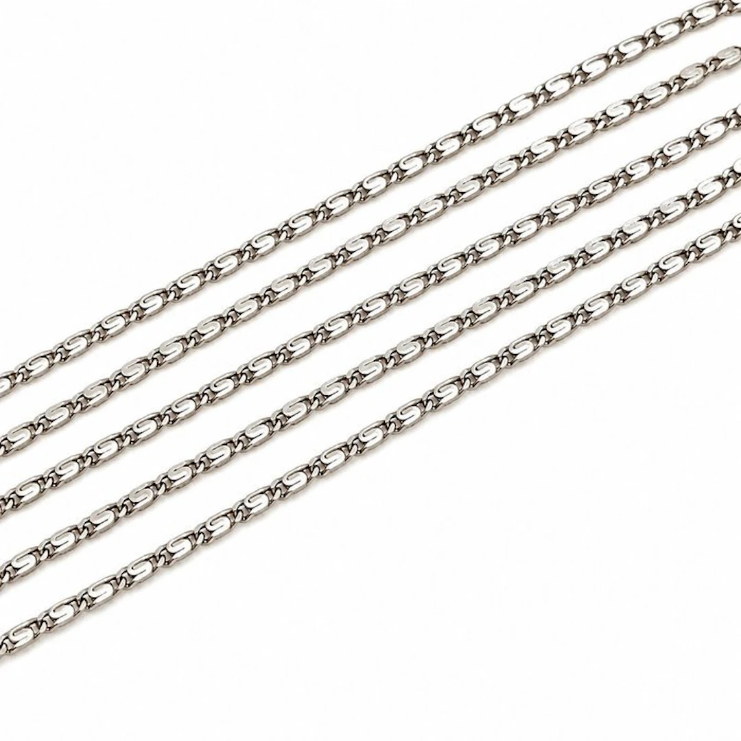 Necklace - 18 kt. White gold - Made in Italy - Handmade
