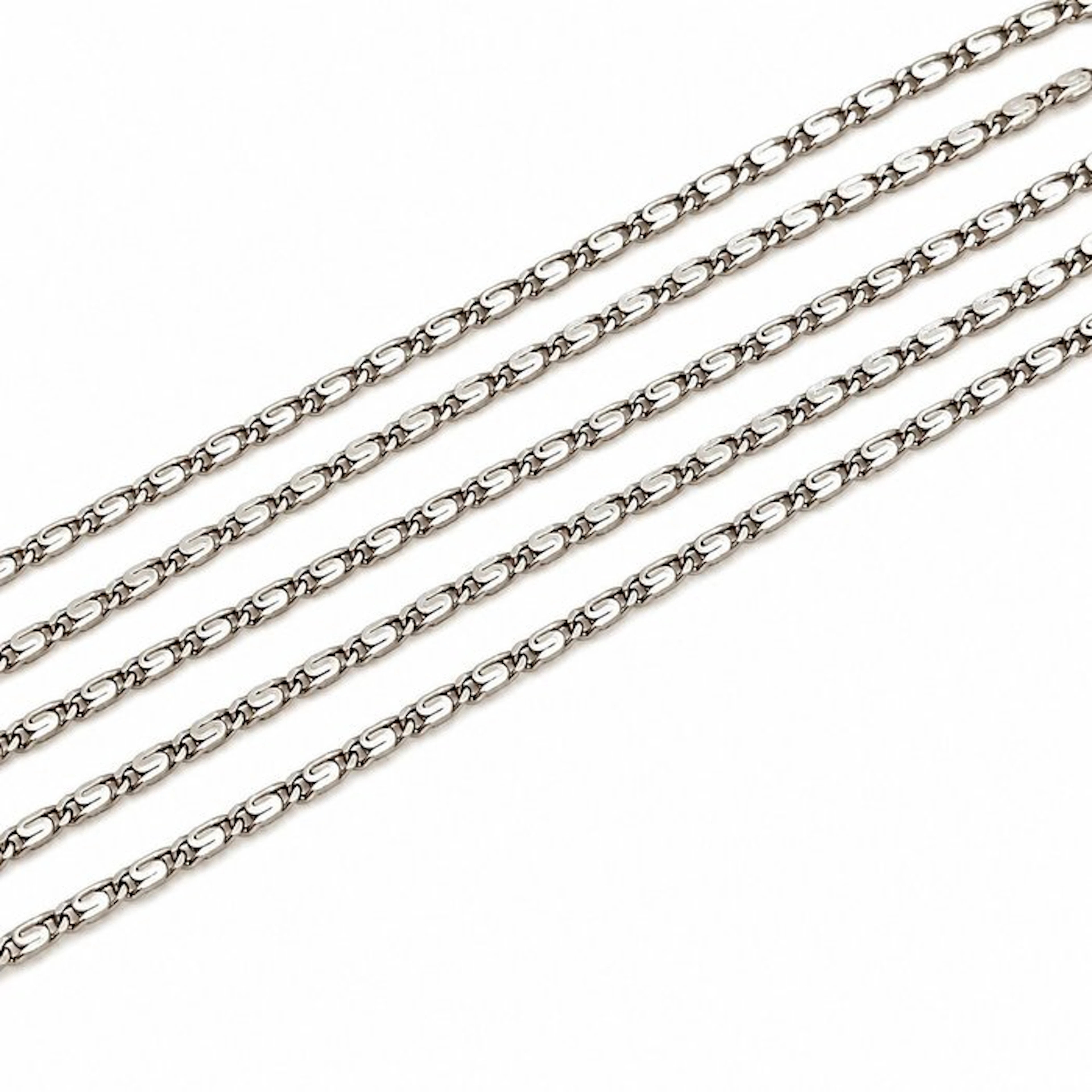 Necklace - 18 kt. White gold - Made in Italy - Handmade