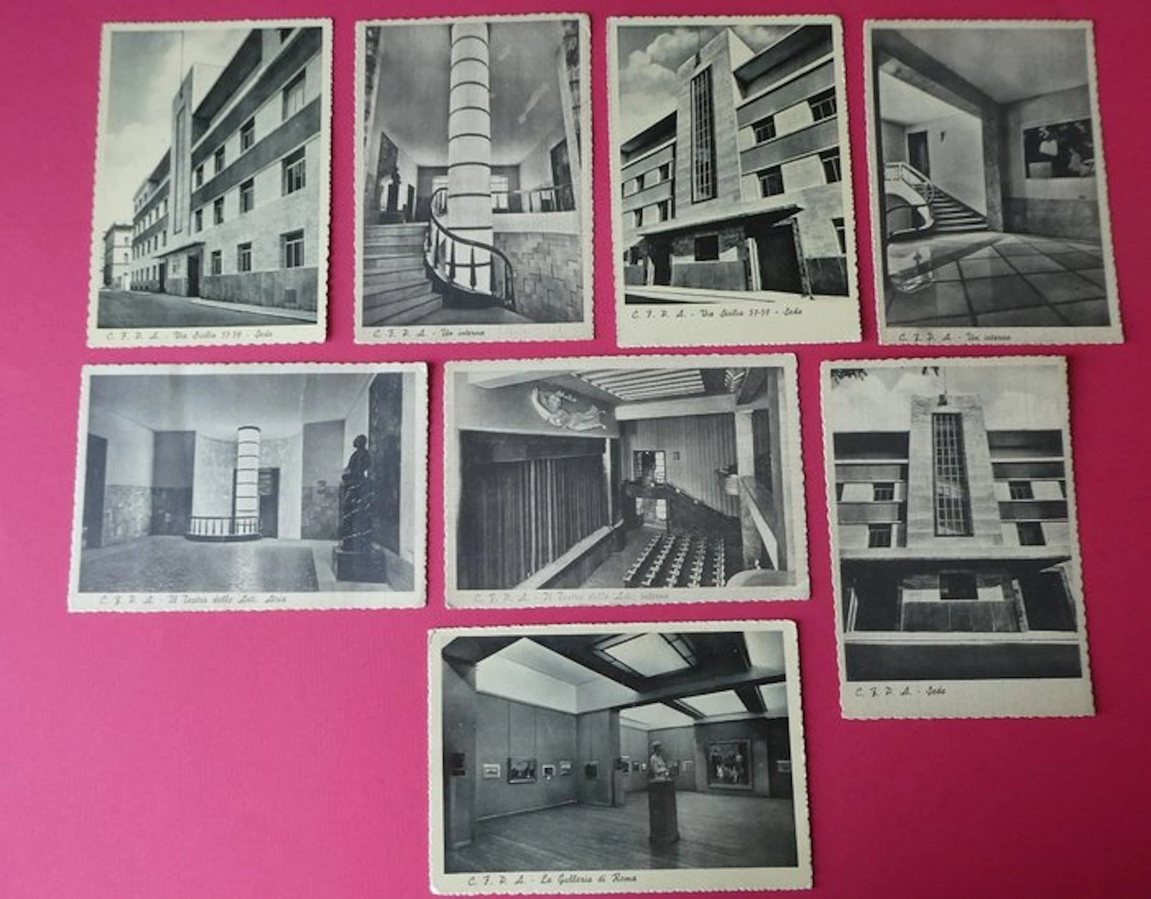 Italy - Politics - Fascism – series of 8 postcards