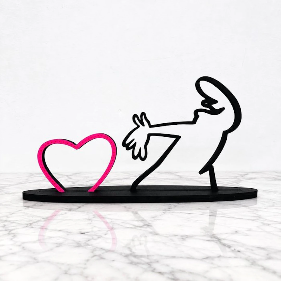AIIROH - Linea Heart XXL Glitter - Sculpture bois