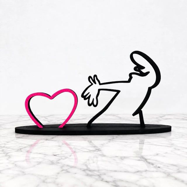 AIIROH - Linea Heart XXL Glitter - Sculpture bois