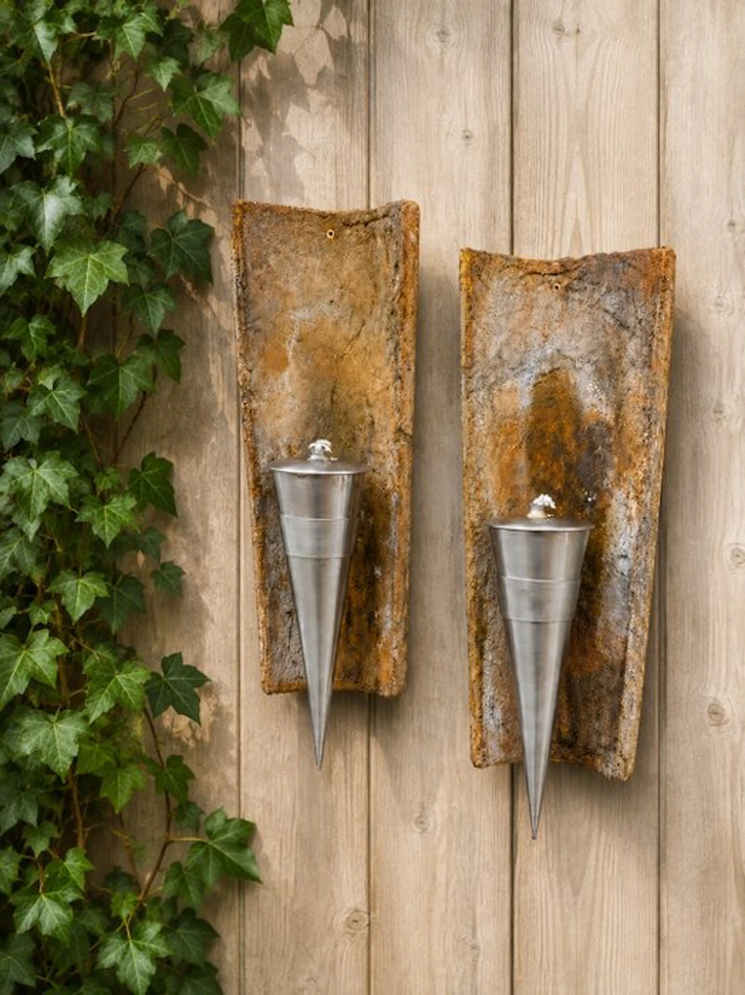 Wall decoration (2) - Europe - Two old wall candle holders.