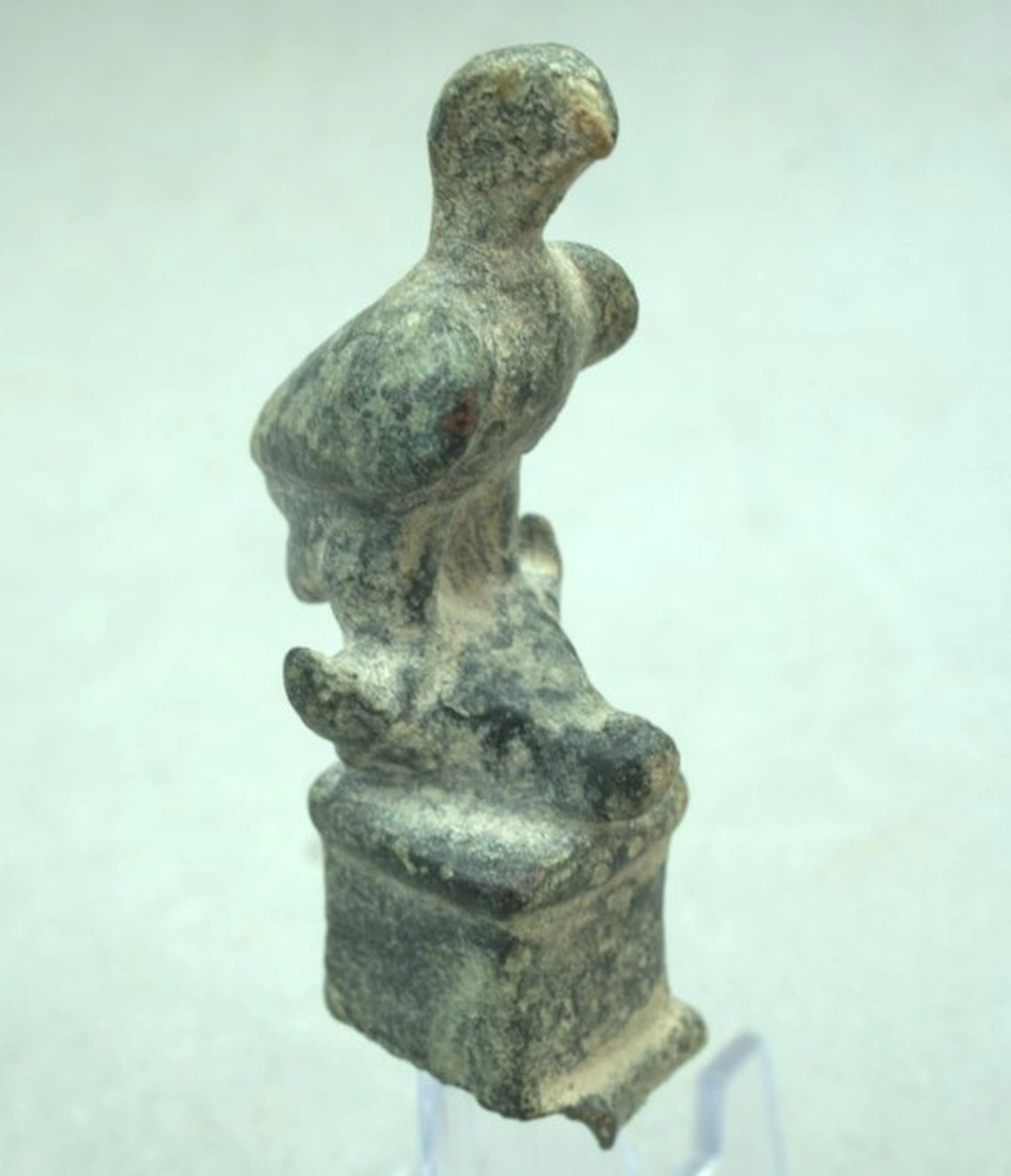 Ancient Roman Bronze Legionary Eagle Statuette Standing...