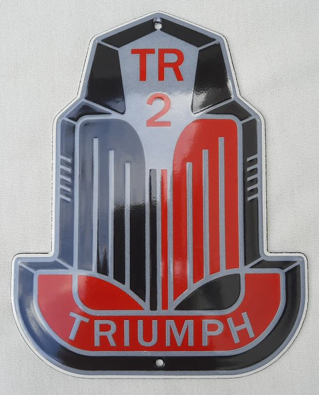 Triumph TR2 shield - Enamel sign - TR2 - Enamel, Steel
