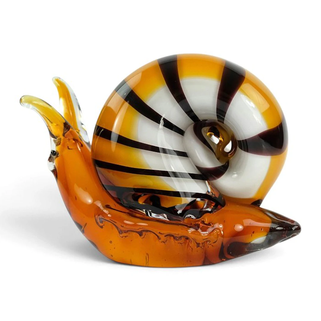 Sculpture, Snail in Murano Style - 18 cm in length - 12 cm - Glass