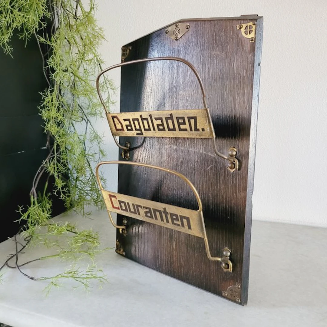 Magazine rack - Rarely Offered: Antique Newspaper...