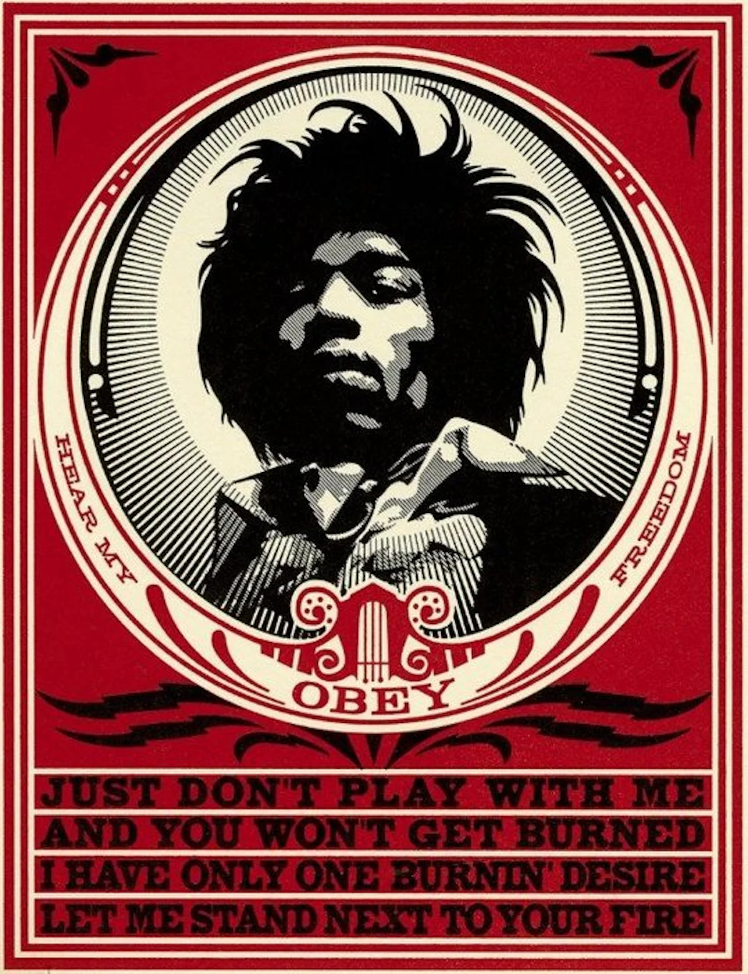 Shepard Fairey (OBEY) (1970) - Jimi Hendrix - Letterpress