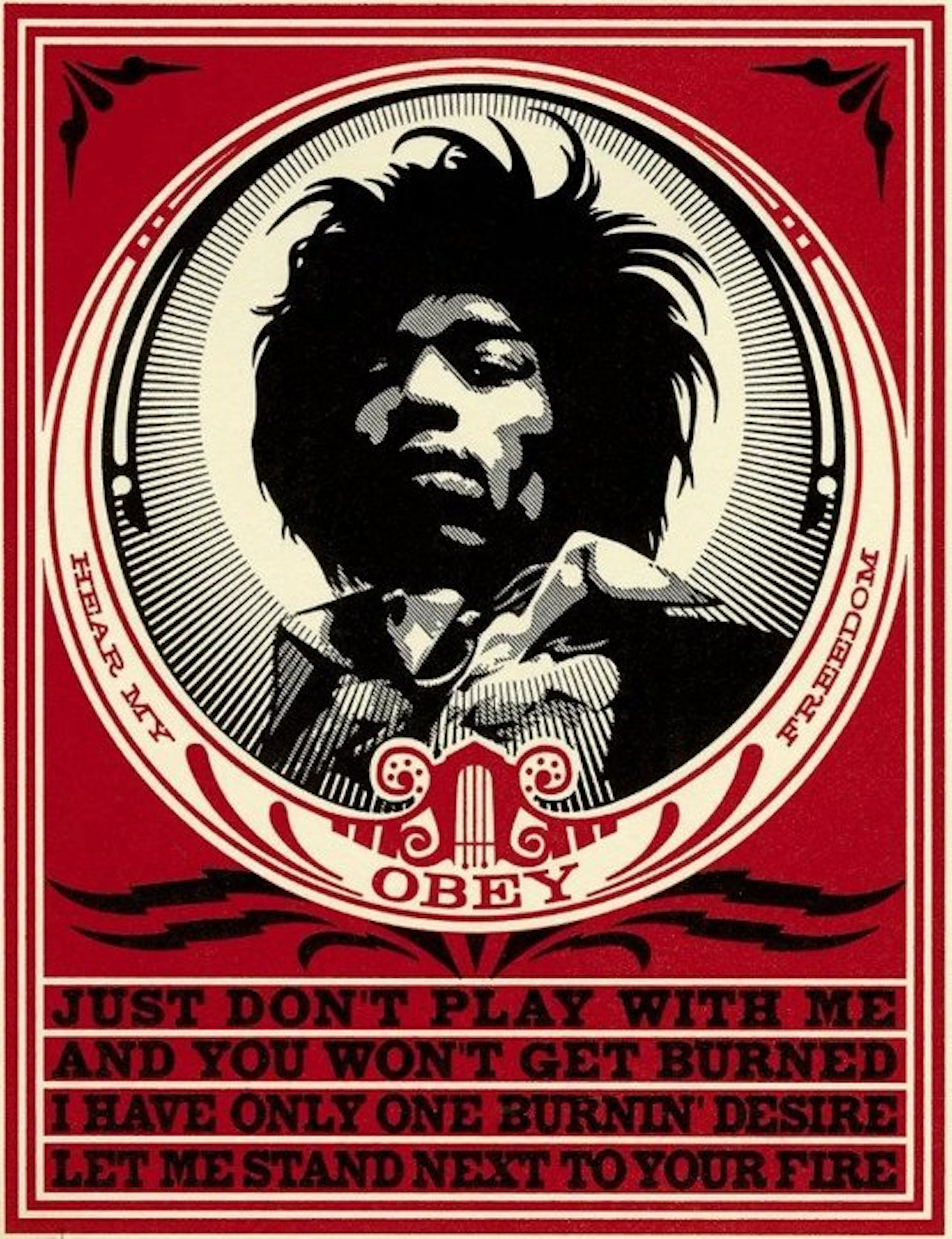 Shepard Fairey (OBEY) (1970) - Jimi Hendrix - Letterpress
