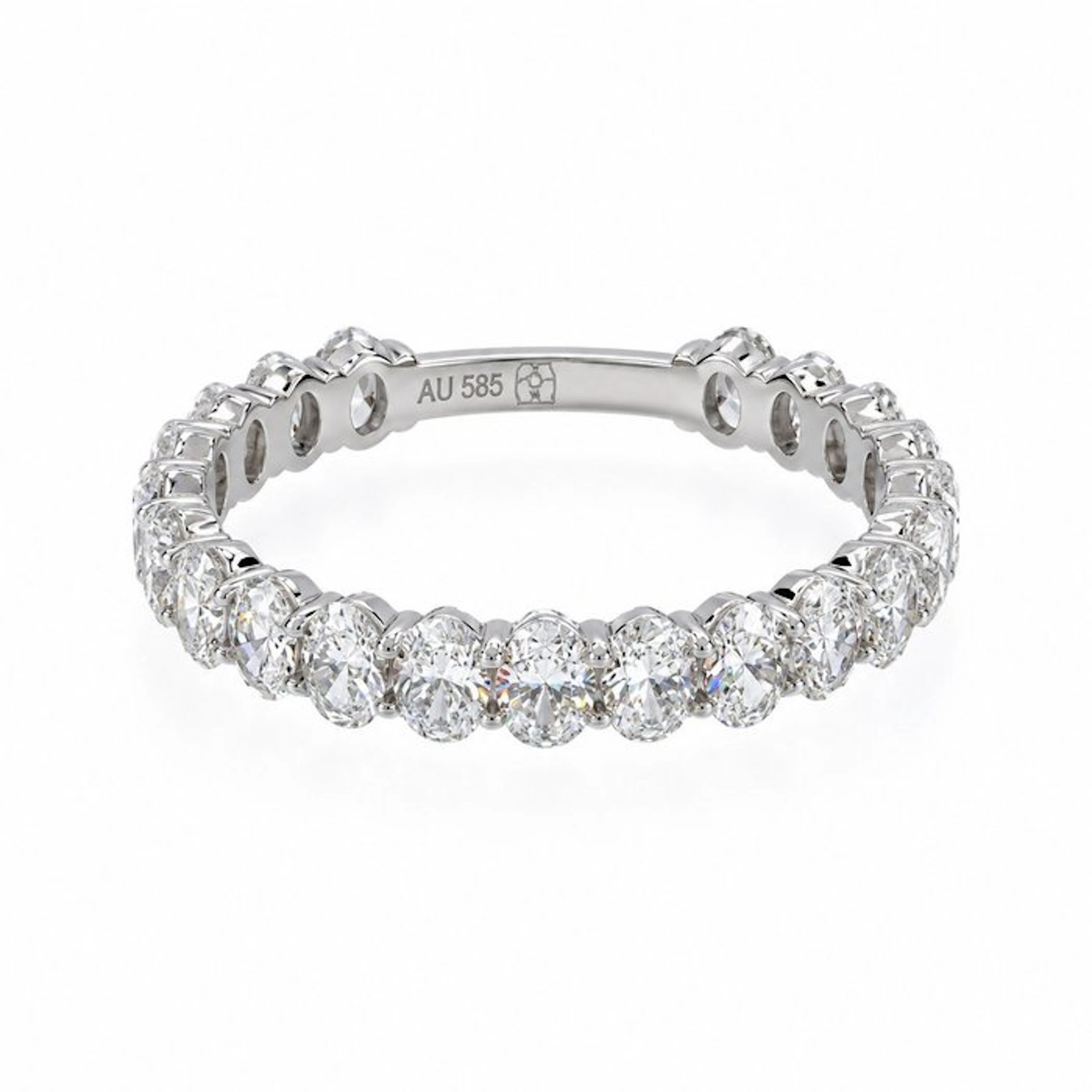 No reserve price - Ring - 14 kt. White gold - 2.05ct. tw. Diamond (Lab-grown)