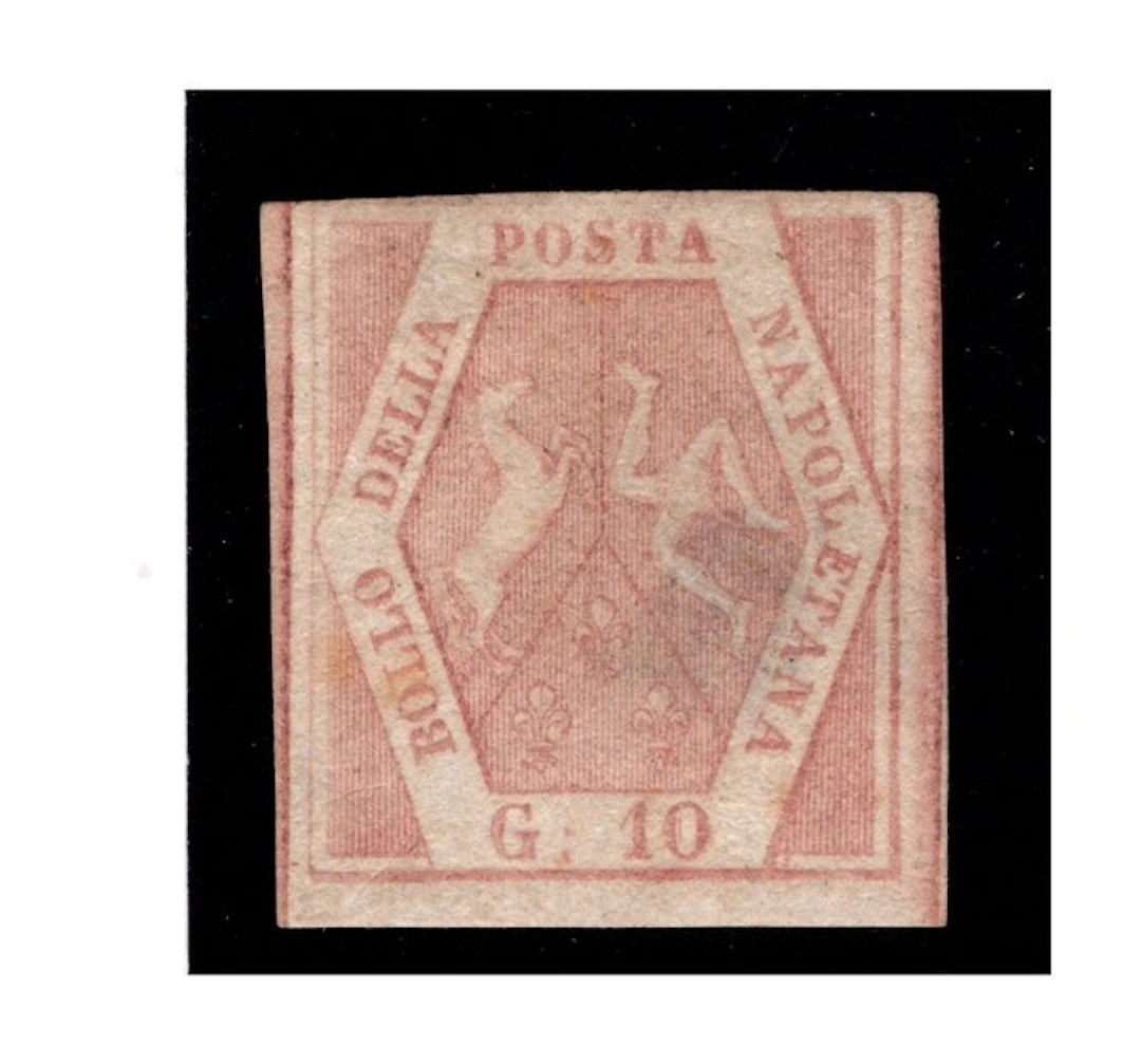 Italian Ancient States - Naples 1858/1858 - 10 pink-brown grains