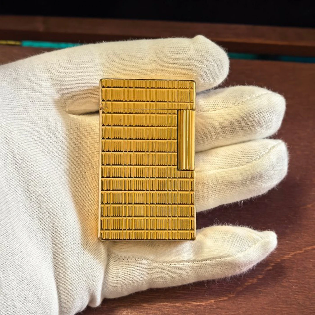 S.T. Dupont - Line 1 Prince of Wales Pattern - Lighter - Gold-plated