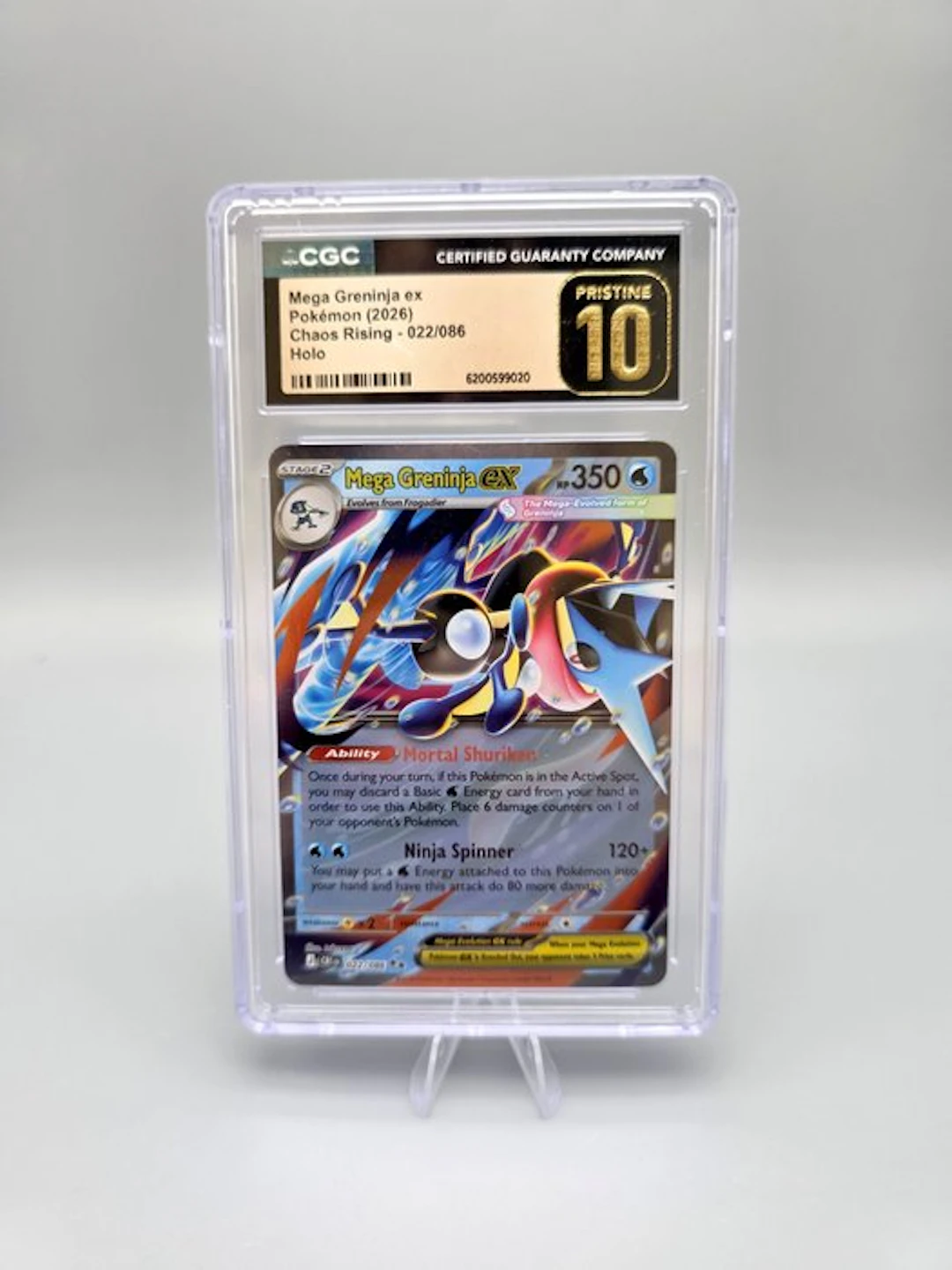 Pokémon Graded card - Mega Greninja ex - Chaos Rising - 022/086 - 2026 - CGC 10