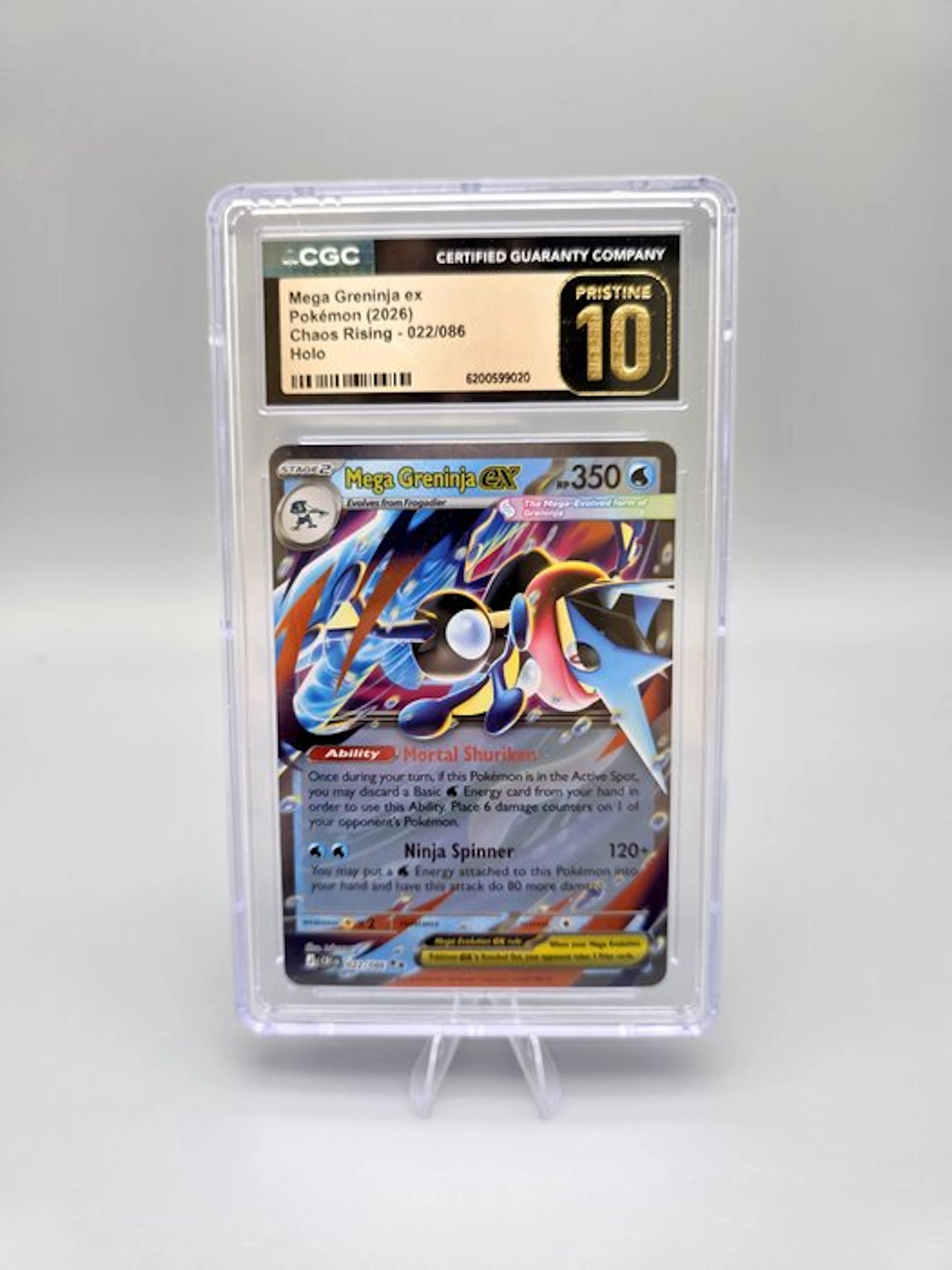 Pokémon Graded card - Mega Greninja ex - Chaos Rising - 022/086 - 2026 - CGC 10