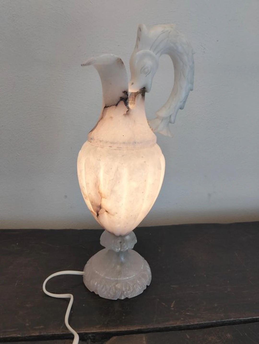 Table lamp - Alabaster - Vintage alabaster lamp