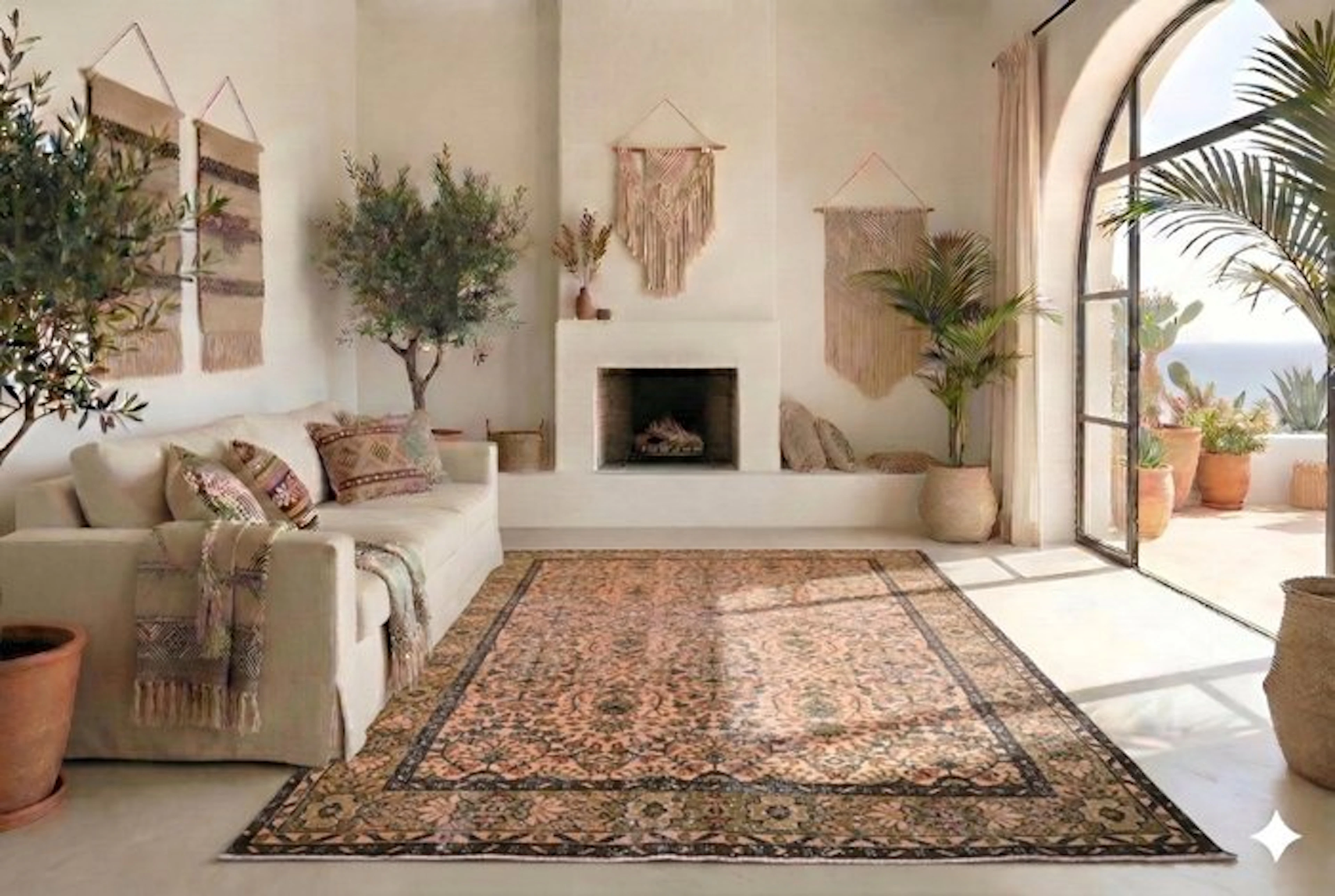 Orange vintage - Rug - 275 cm - 170 cm - with certificate