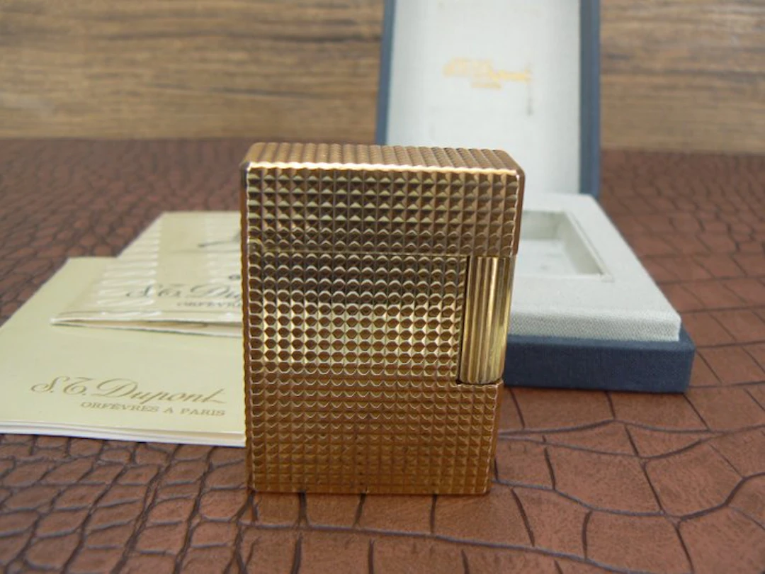 S.T. Dupont - Diamond tip - Pocket lighter - Gold-plated