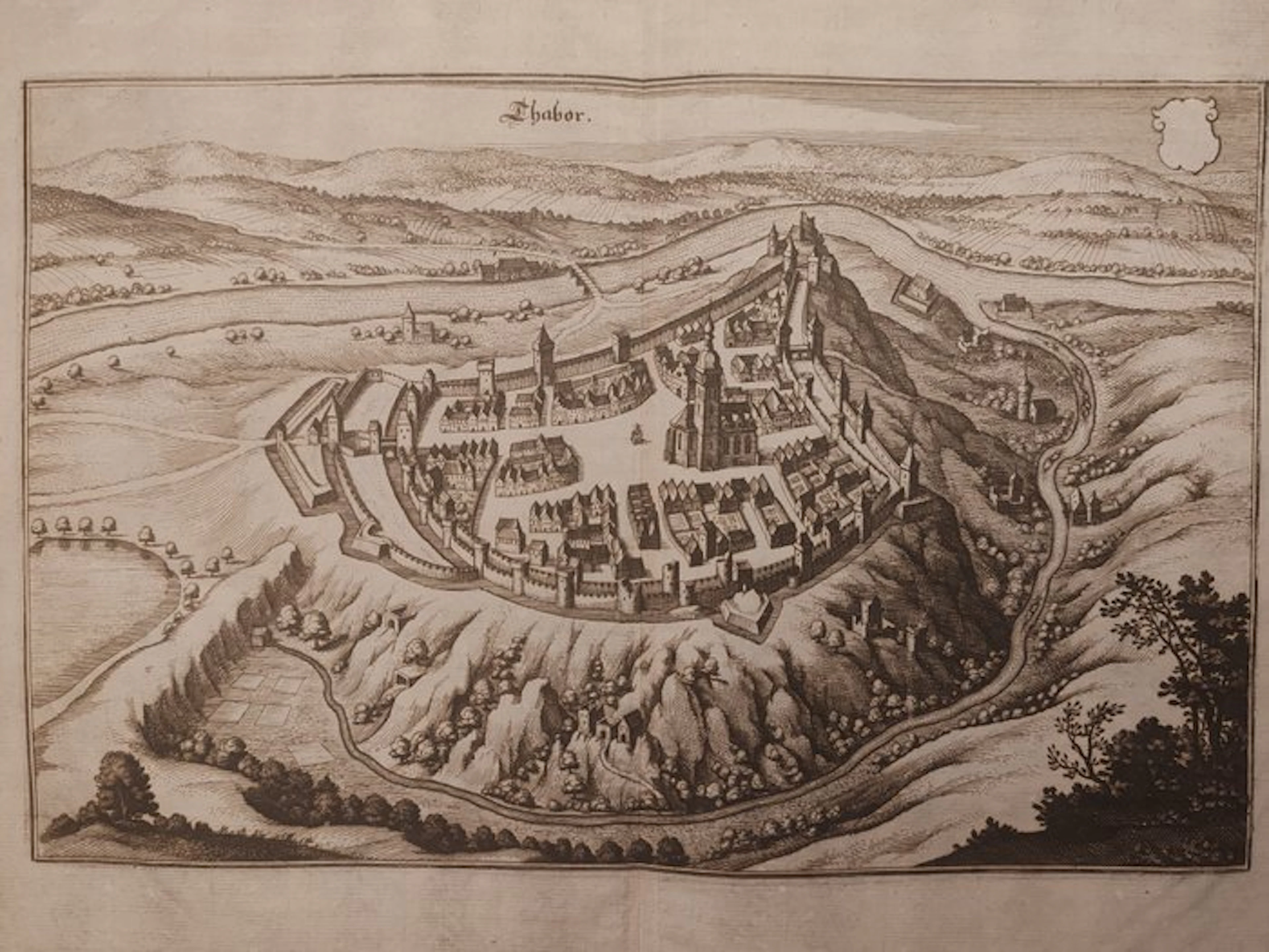 Czechia - Tábor; Matthäus Merian il Vecchio (1593–1750) - Thabor. - 1621-1650