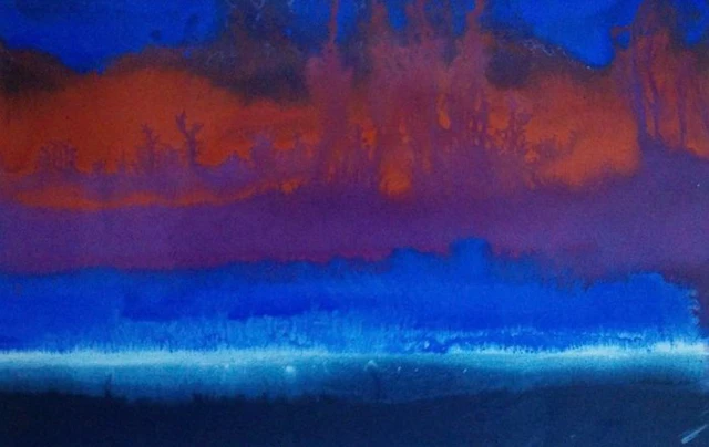 Jose Telmo Lodeiro (1930-1996) - Atardecer en las Islas Cíes Vigo