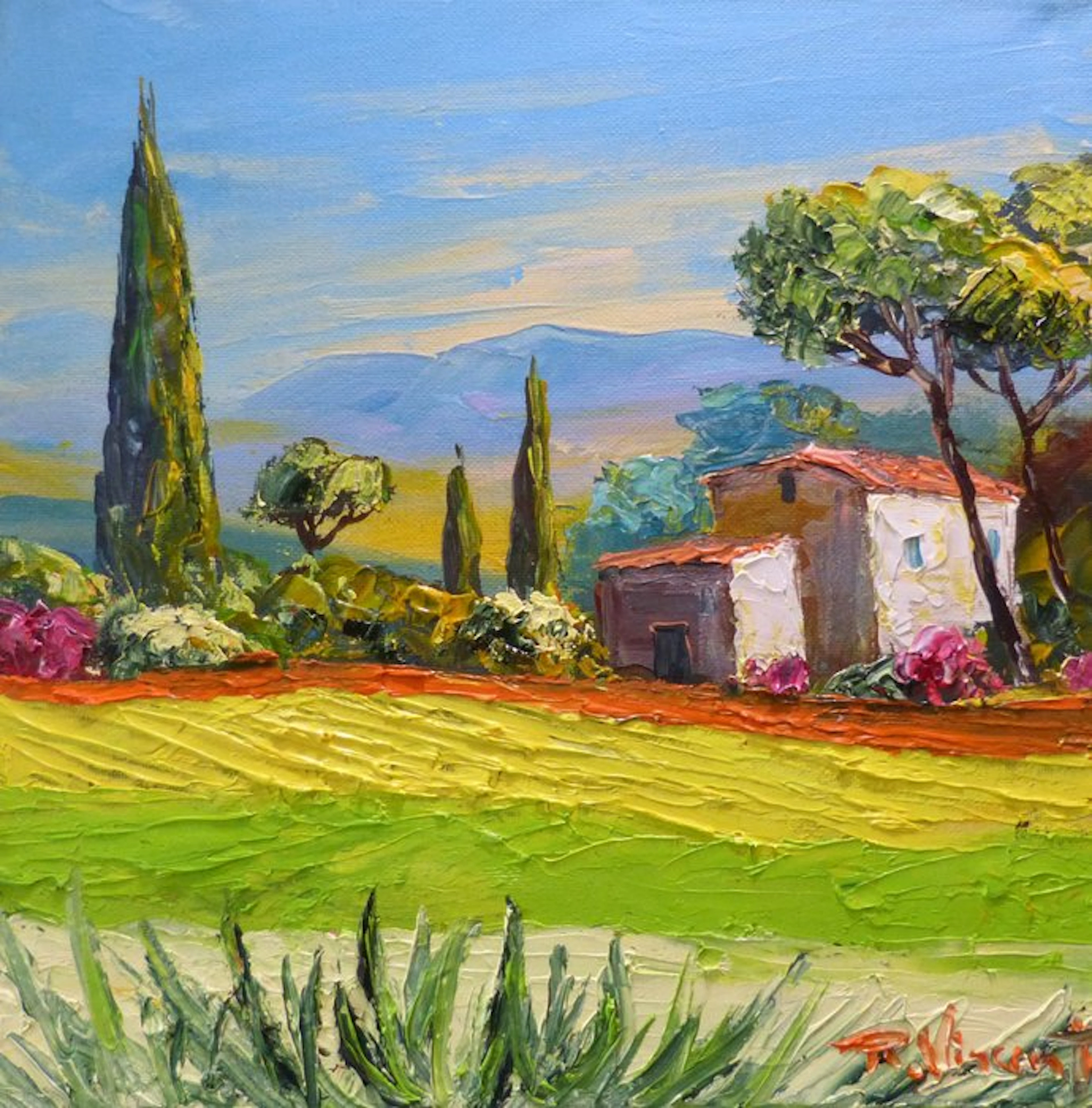 R. Vincent (1954) - Provence cote d'Azur oeuvre de Vincent Rallo