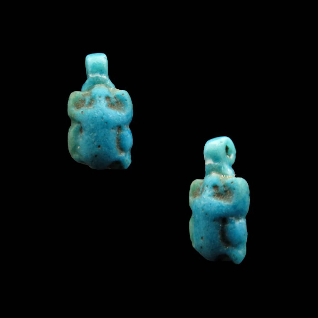 Ancient Egyptian Faience (Amarna) Frog (Goddess Heqet)...