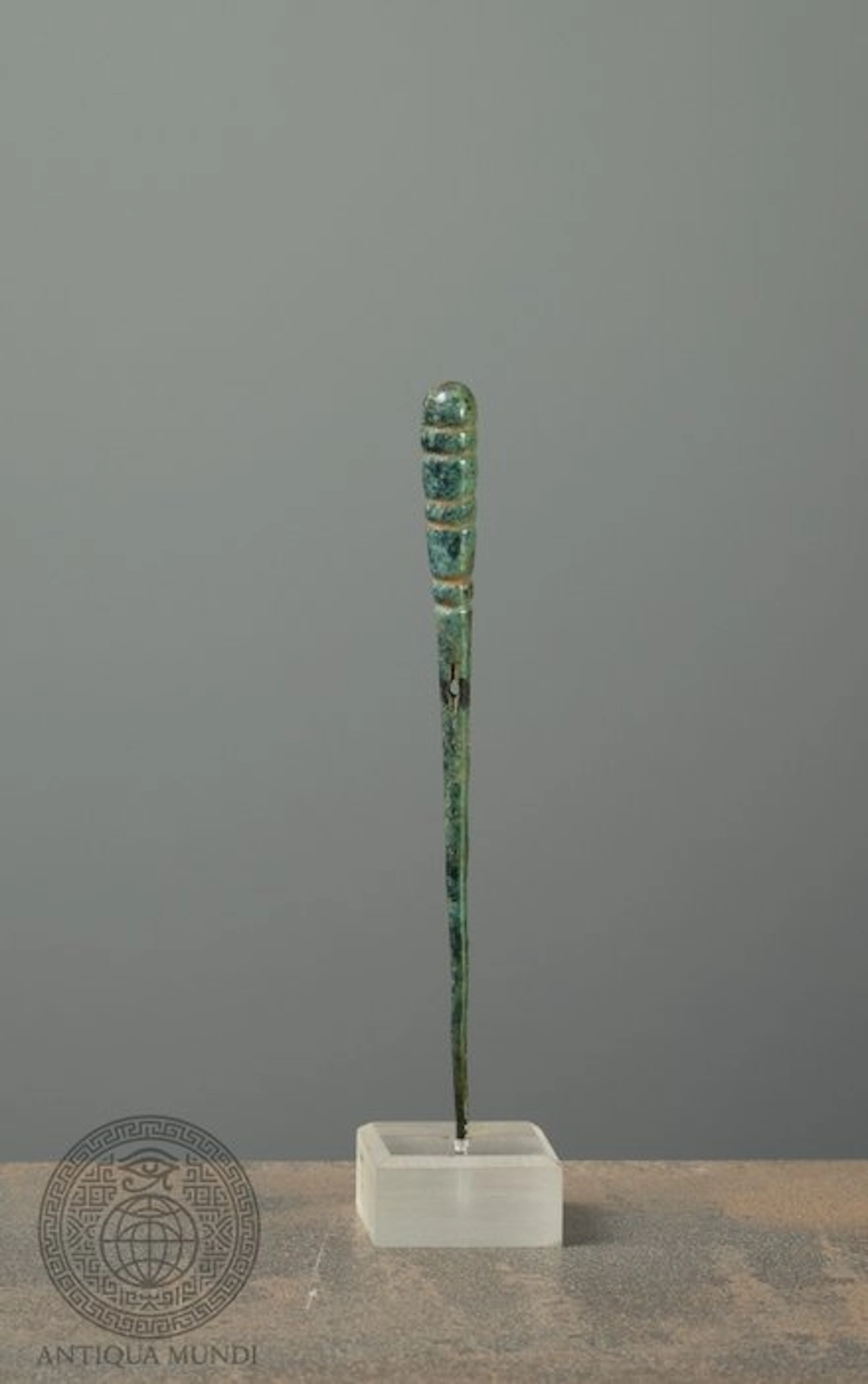 Western Asiatic Bronze Ornamental Pin with Openwork...