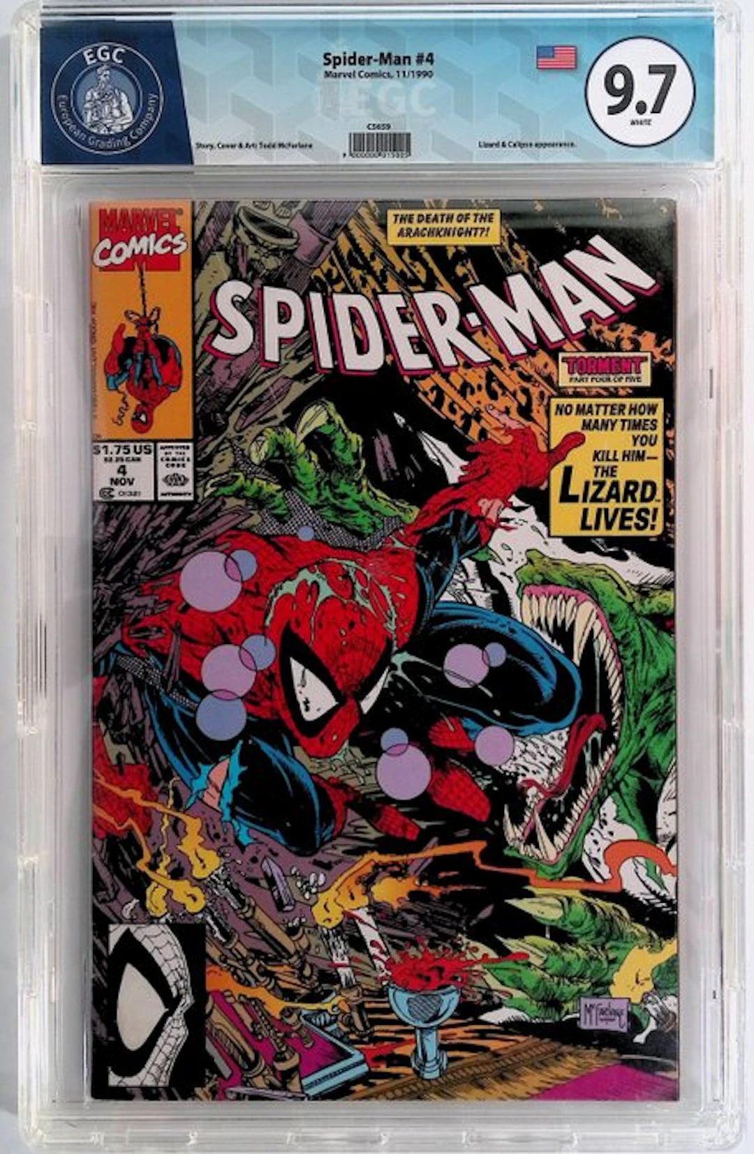 Spider-Man #4 - EGC 9.7 - 1 Graded comic - First edition - 1990