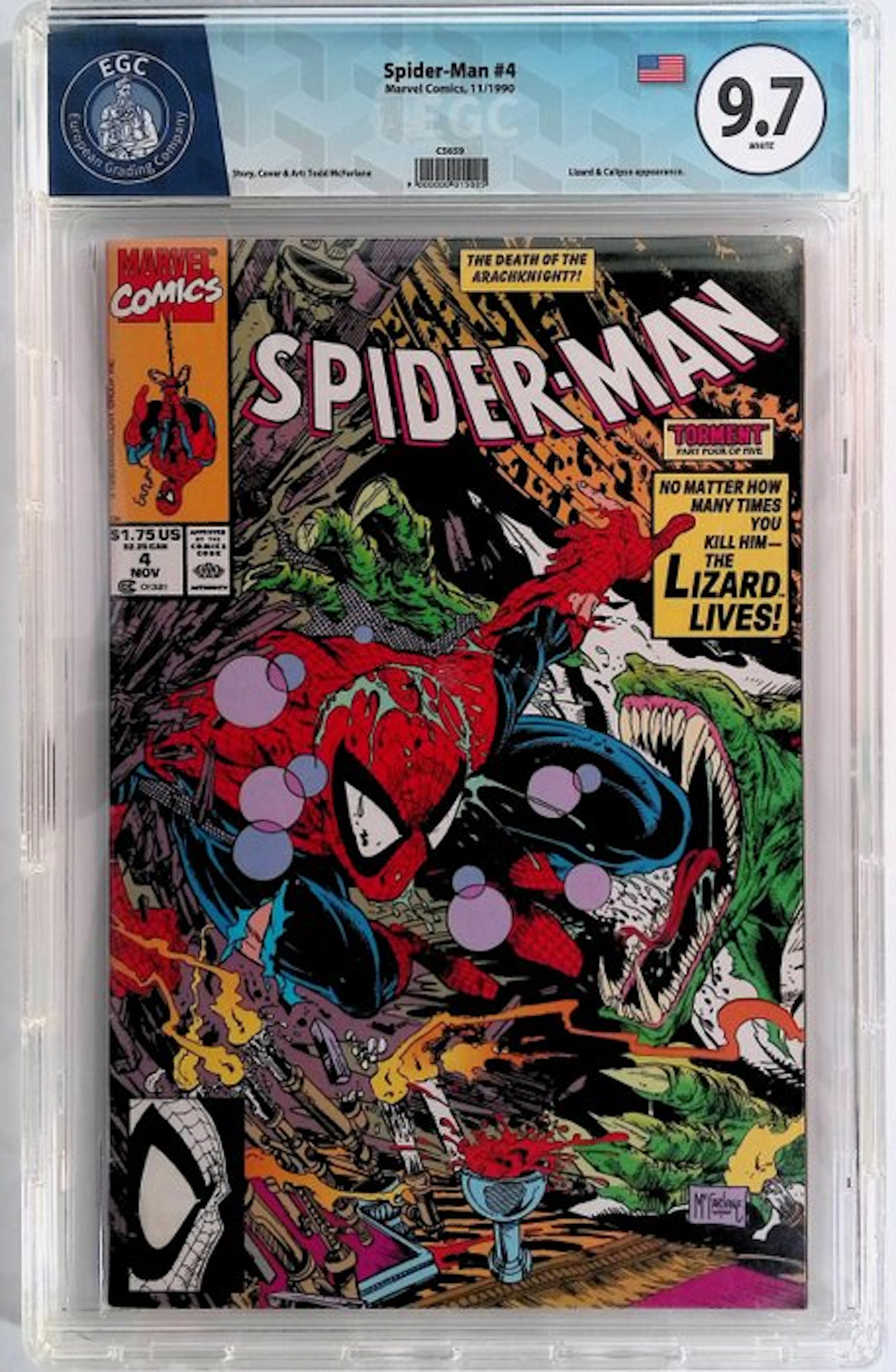 Spider-Man #4 - EGC 9.7 - 1 Graded comic - First edition - 1990