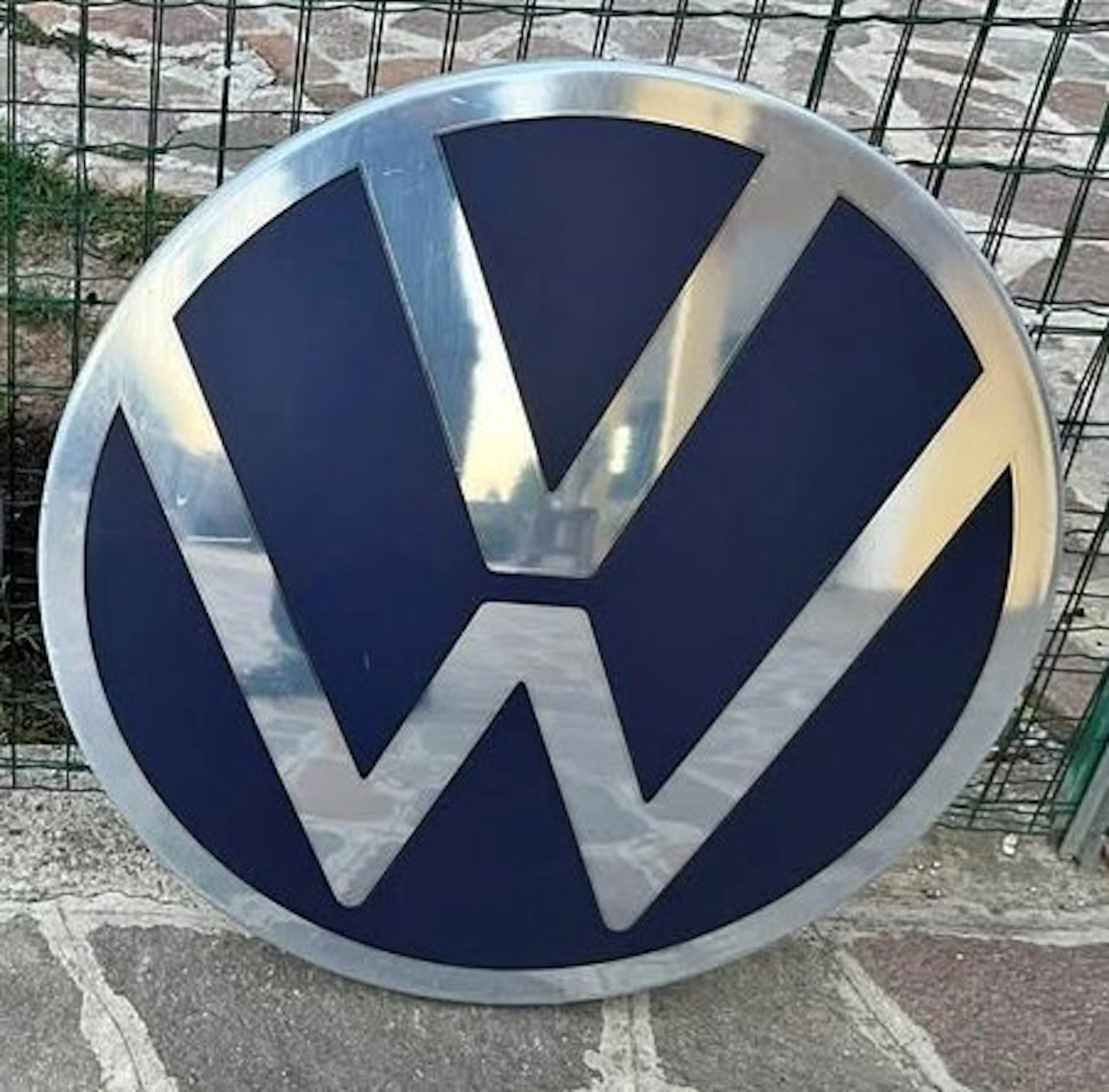 Volkswagen - LED Volkswagen sign at the roundabout