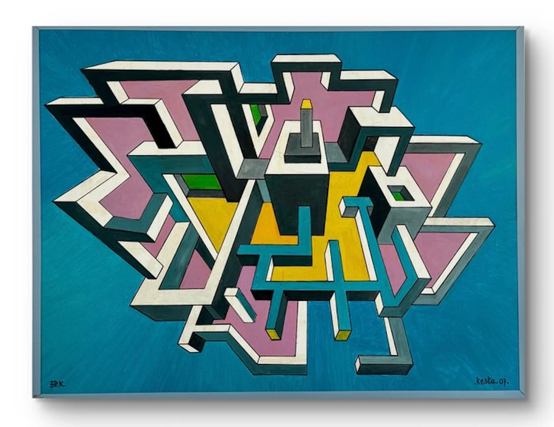 Jean-Louis Dhuit dit KESTA (1936) - Composition XXL « Architecture Impossible »