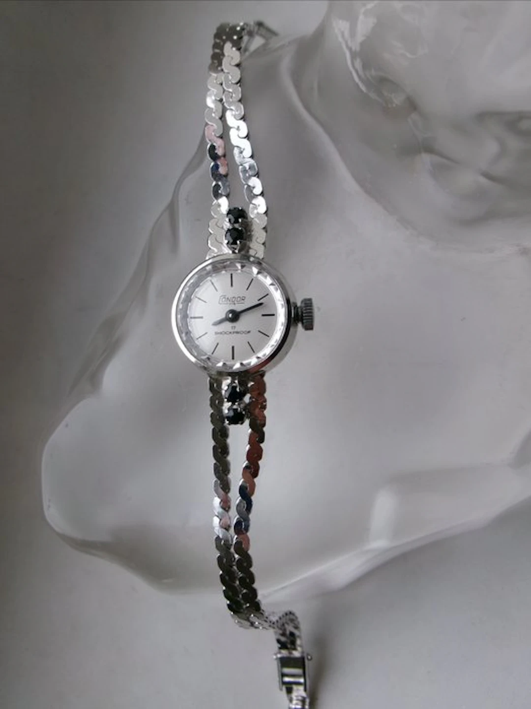 Silver, Topaz - Bracelet - Art Deco Style Watch