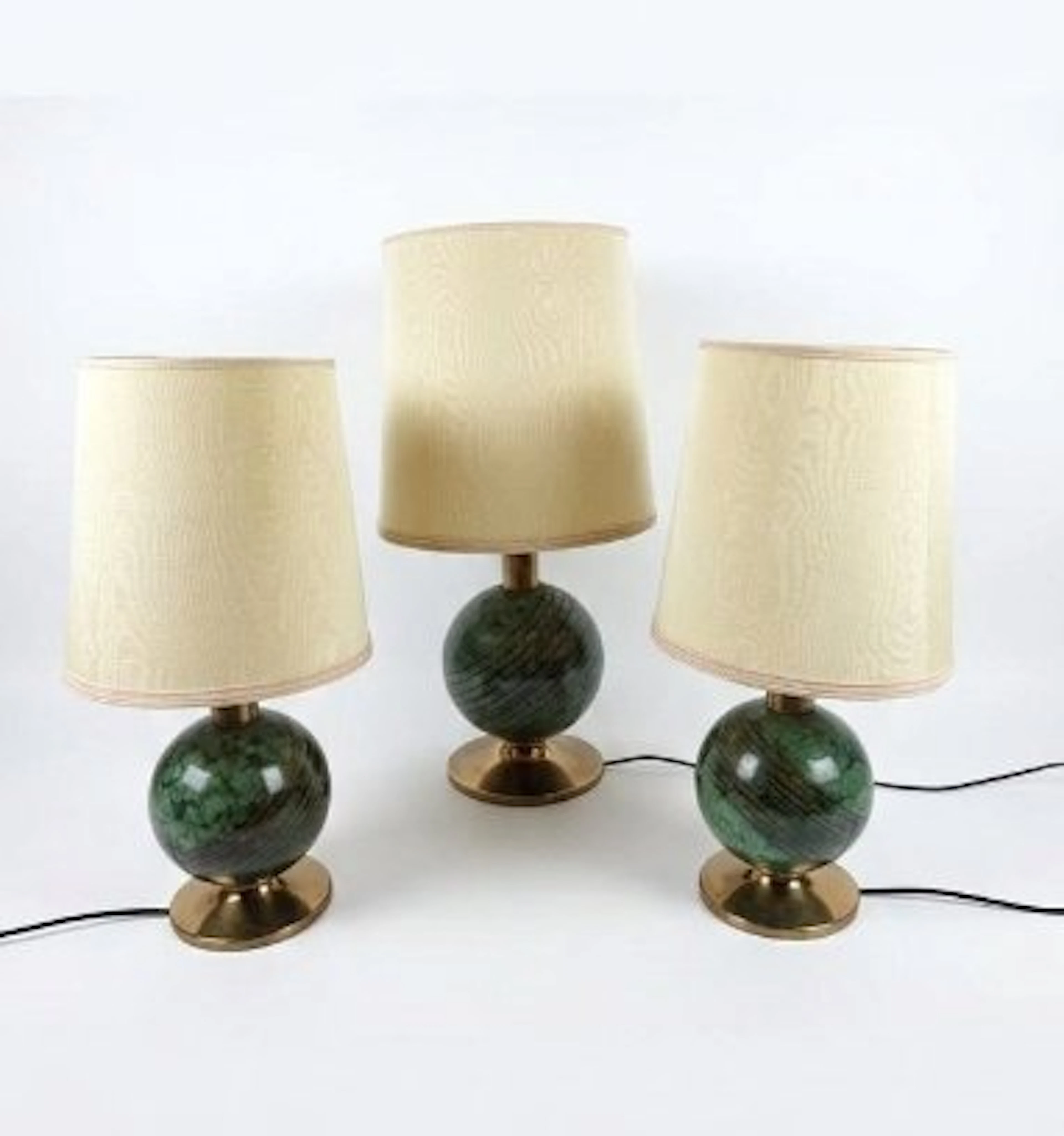 Lamp - Metal - Set of three vintage table lamps