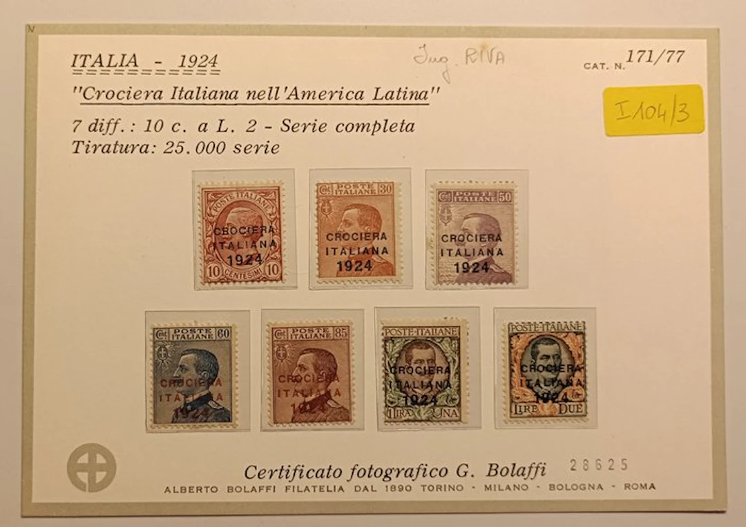 Italy 1924 - Italian Cruise in Latin America - 176/77 sassone