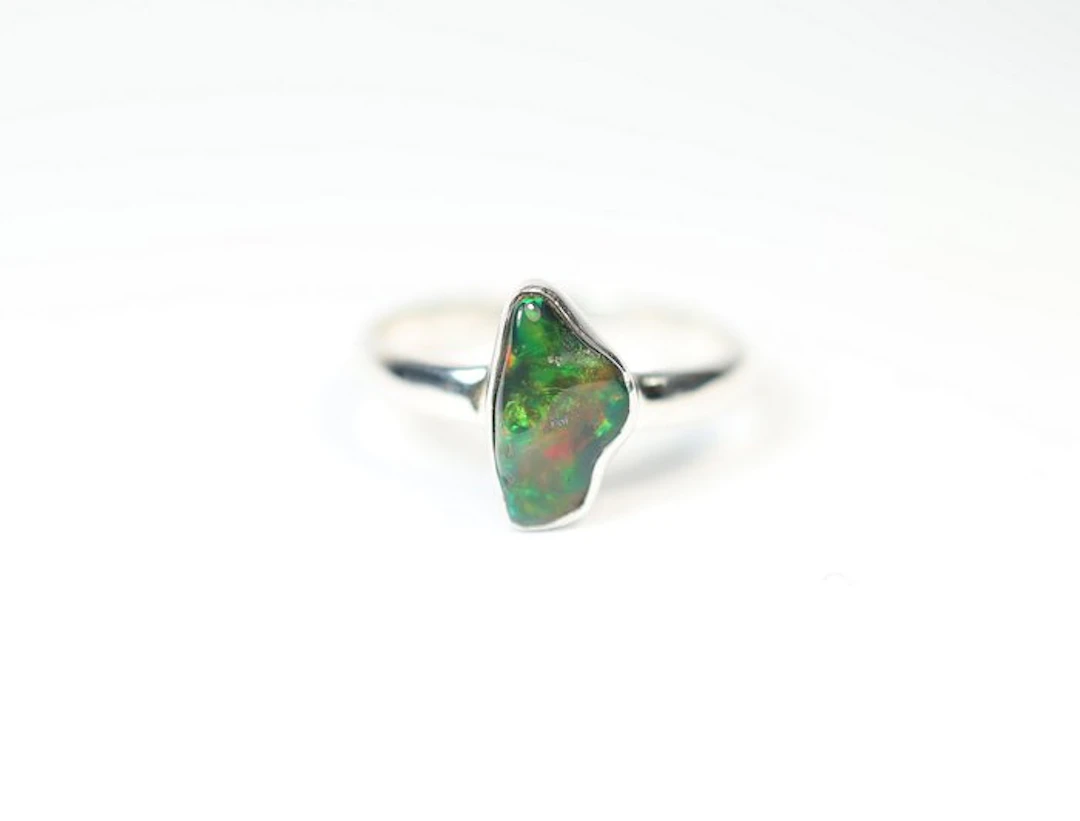 Black Chalama Opal Ring / polished / new- 2.38 g - (1)