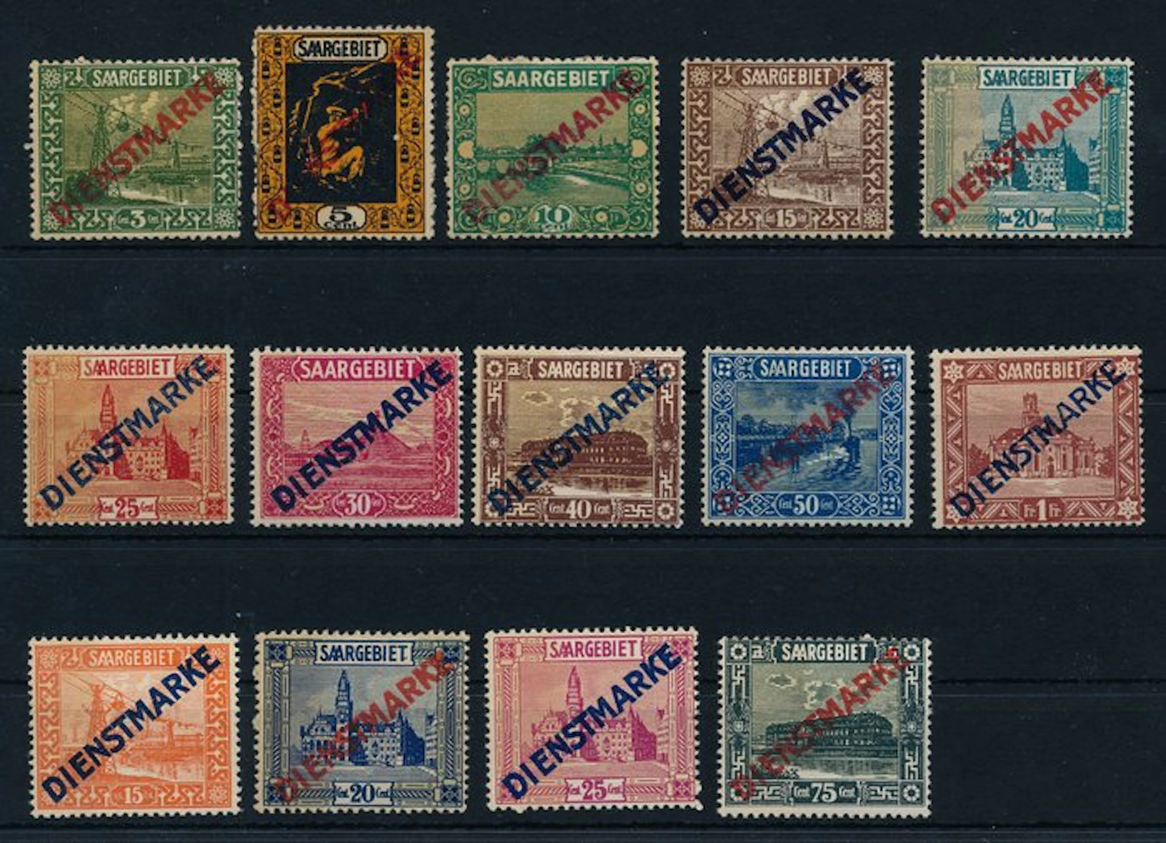 Territory of the Saar Basin 1922/1923 - Official stamps from 1922 and 1923