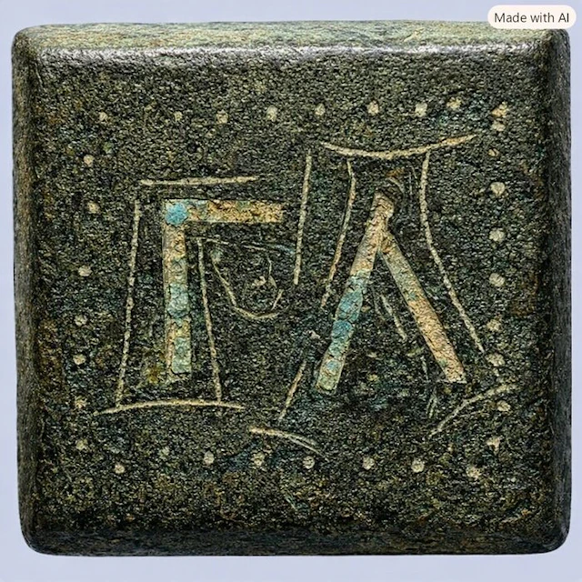 Byzantine Bronze - Rare Byzantine weight with a value of...