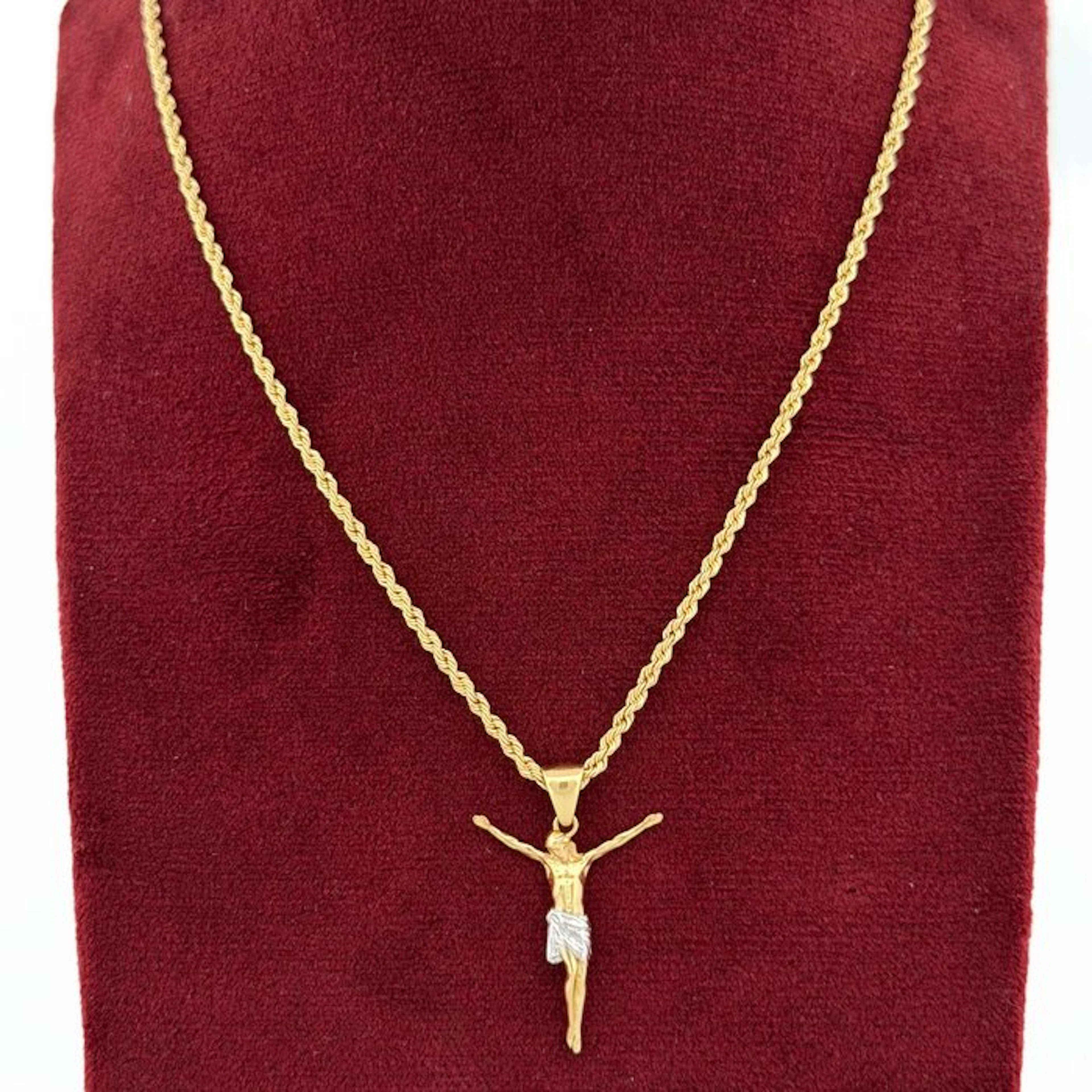 No reserve price - Necklace - 18 kt. Yellow gold - Christ - 60 cm