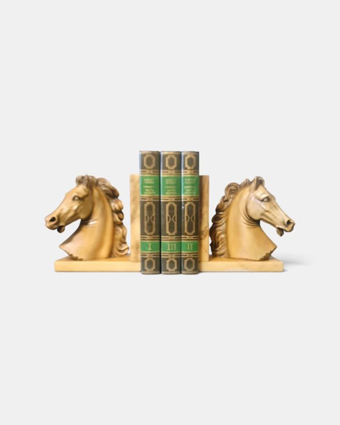 Bookends - Stone - Horse Head Bookends - 21c