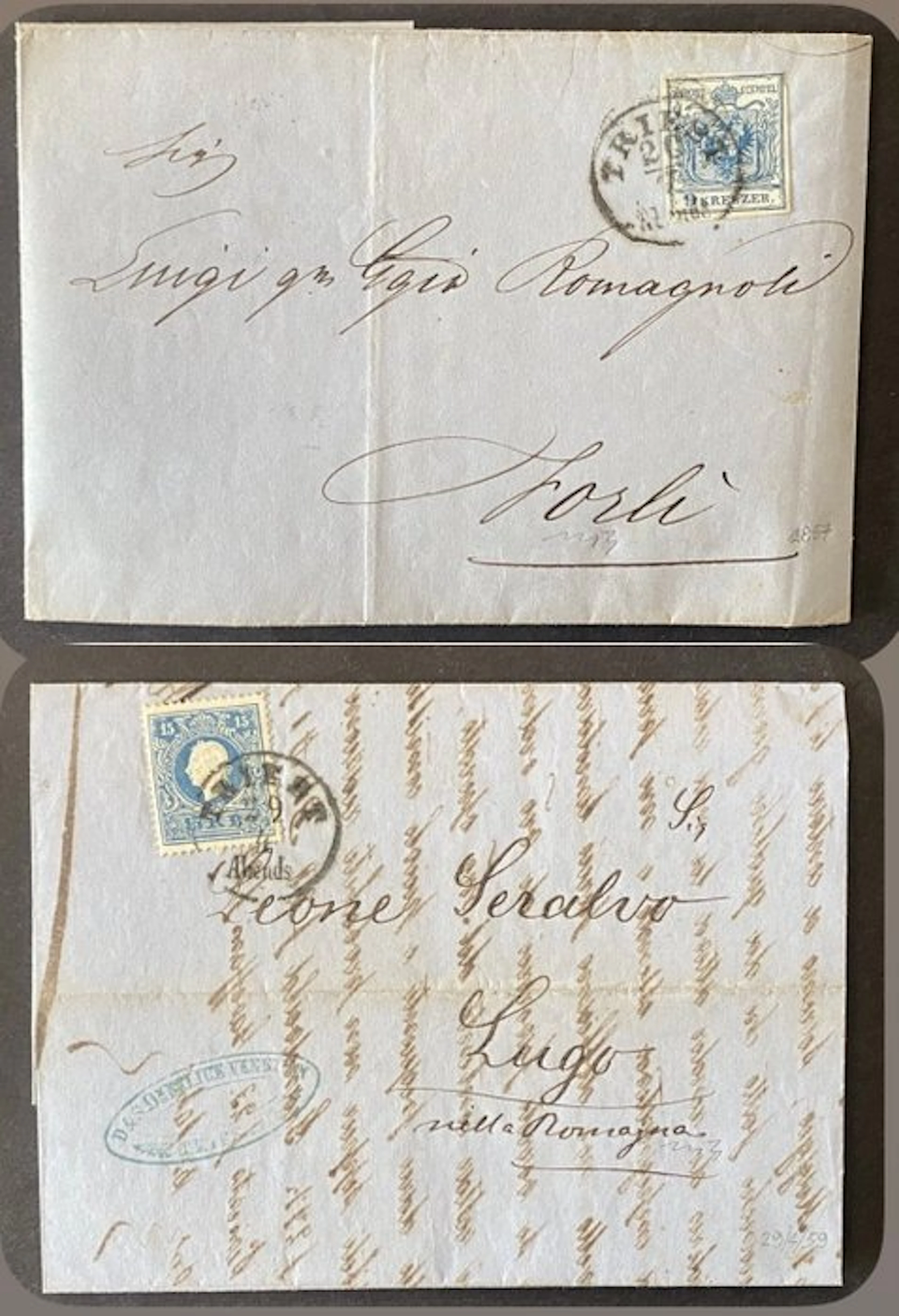 Austria 1850/1859 - Austria 1854/1857 postal history for...