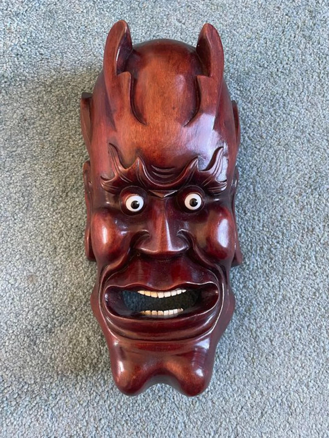 Oni mask - Wood - onbekend - Japan - Early 20th century