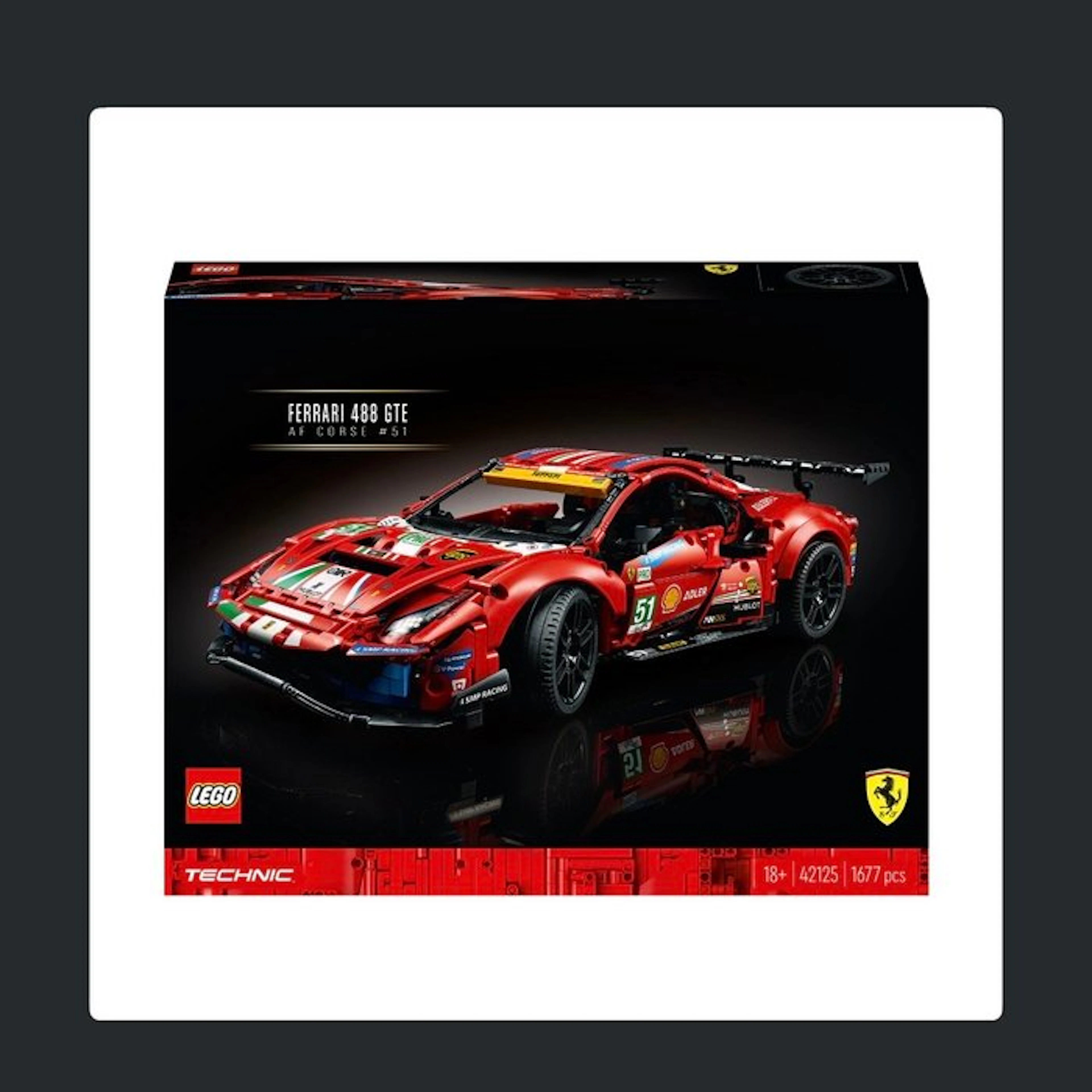 LEGO Set - 42125 - Technic - LEGO Technic Ferrari 488 GTE AF Corse #51