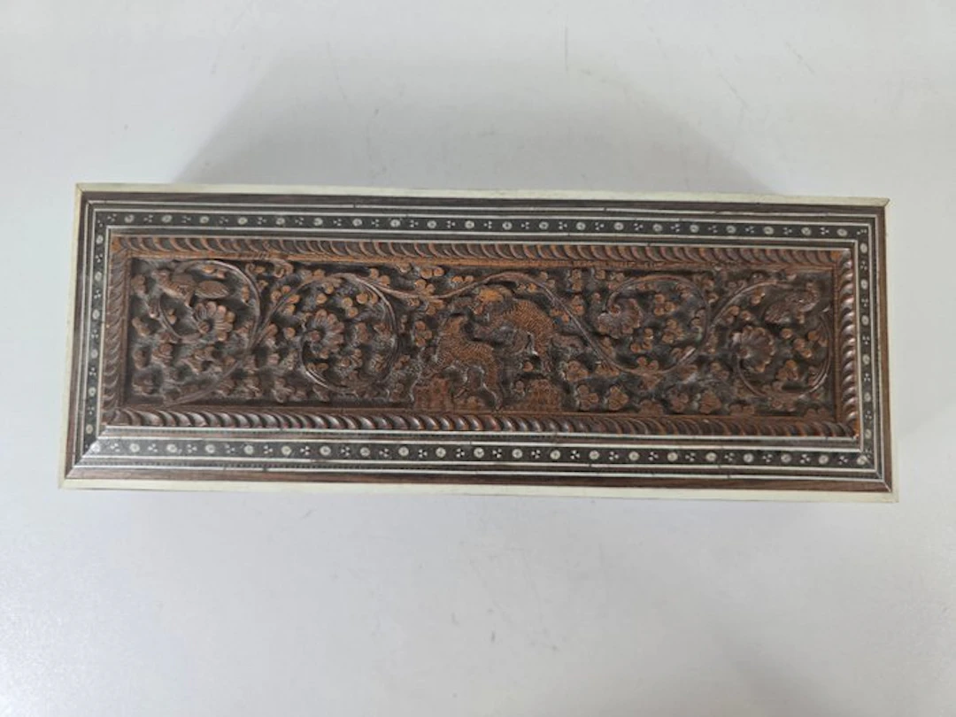 Casket - Wood, Bone - 'Sadeli' micro-mosaic