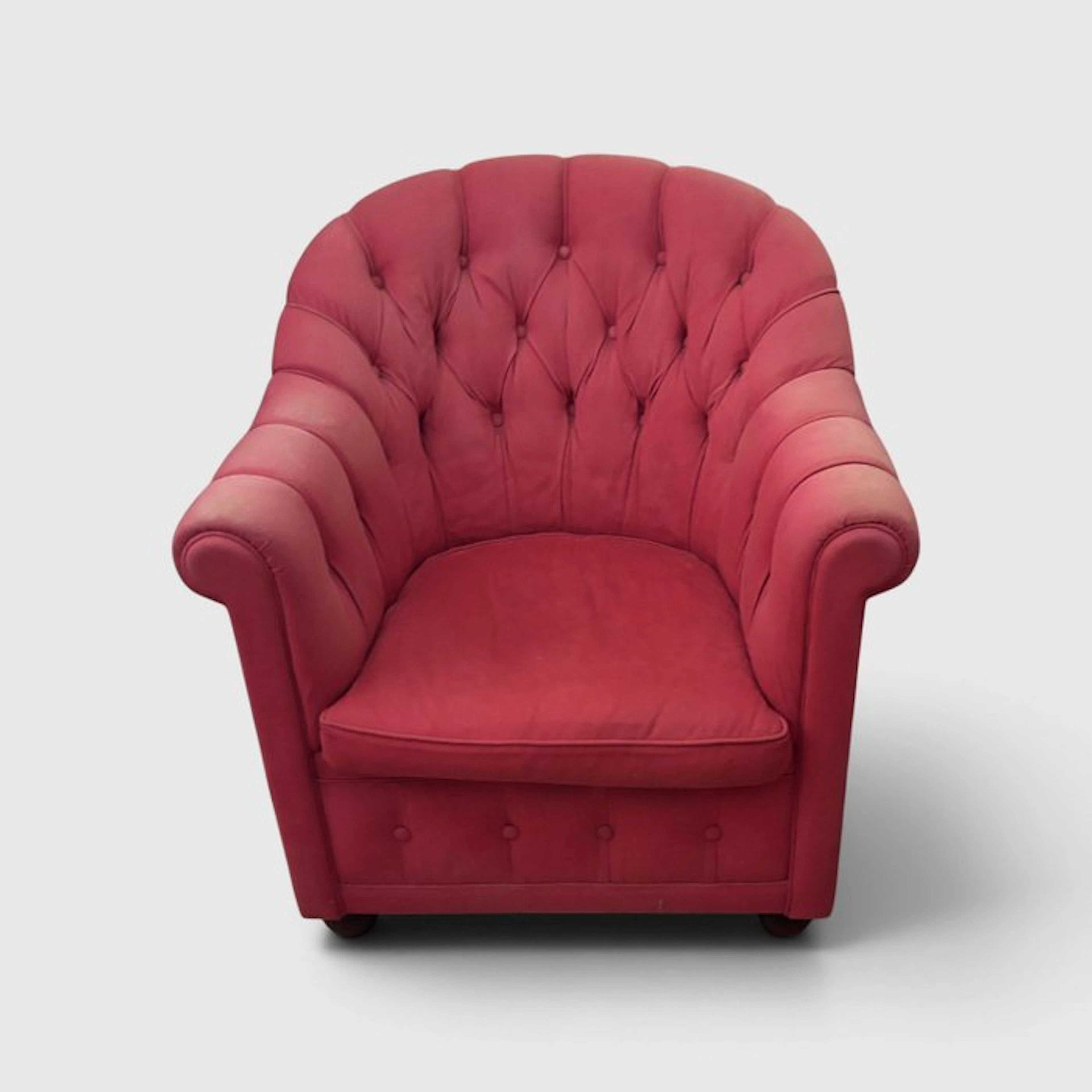 Armchair (2) - Cotton - Pair of Chesterfield armchairs