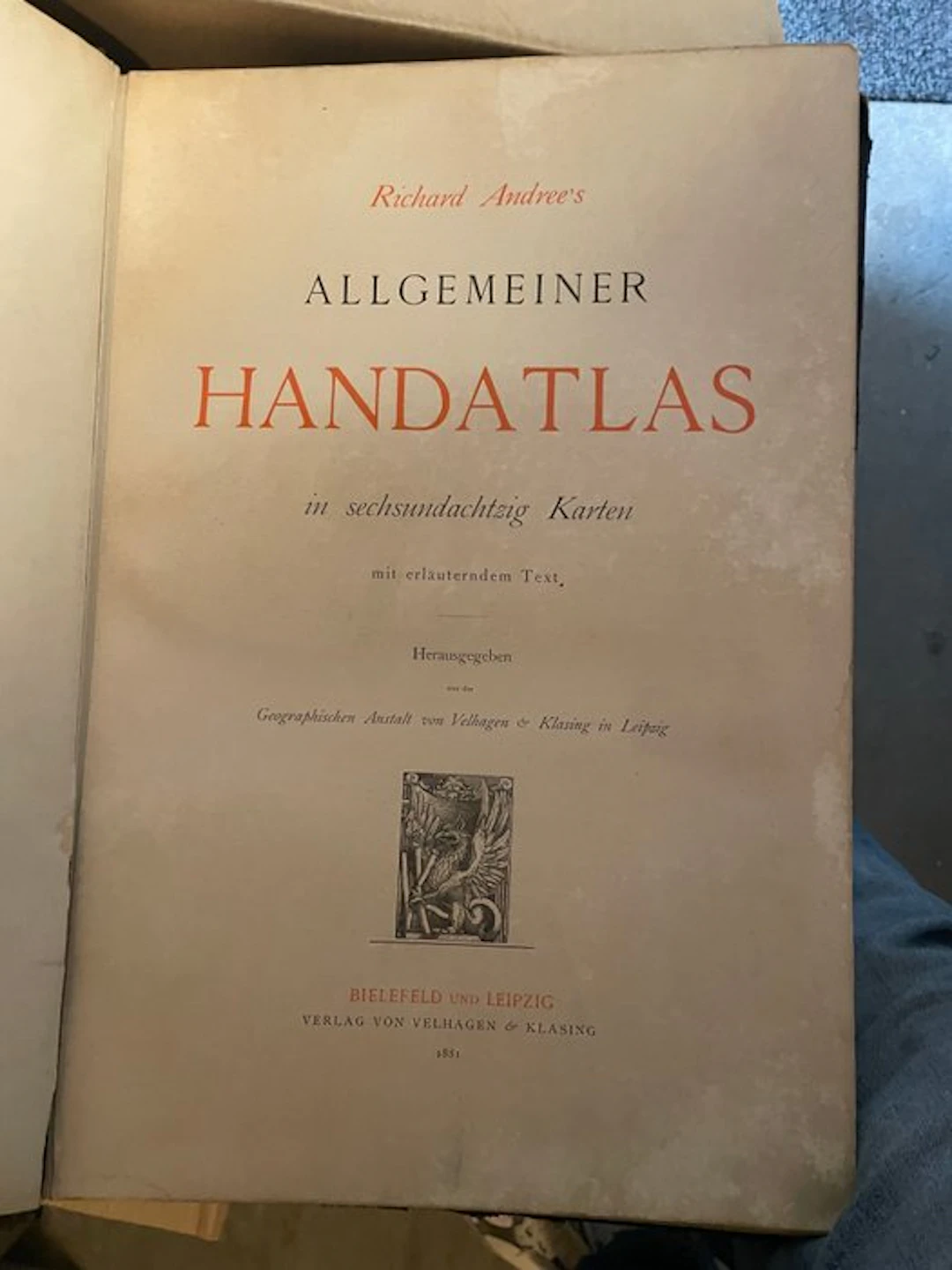 Germany - World atlas; Velhagen en Klasing - Algemener Handatlas - 1881-1900