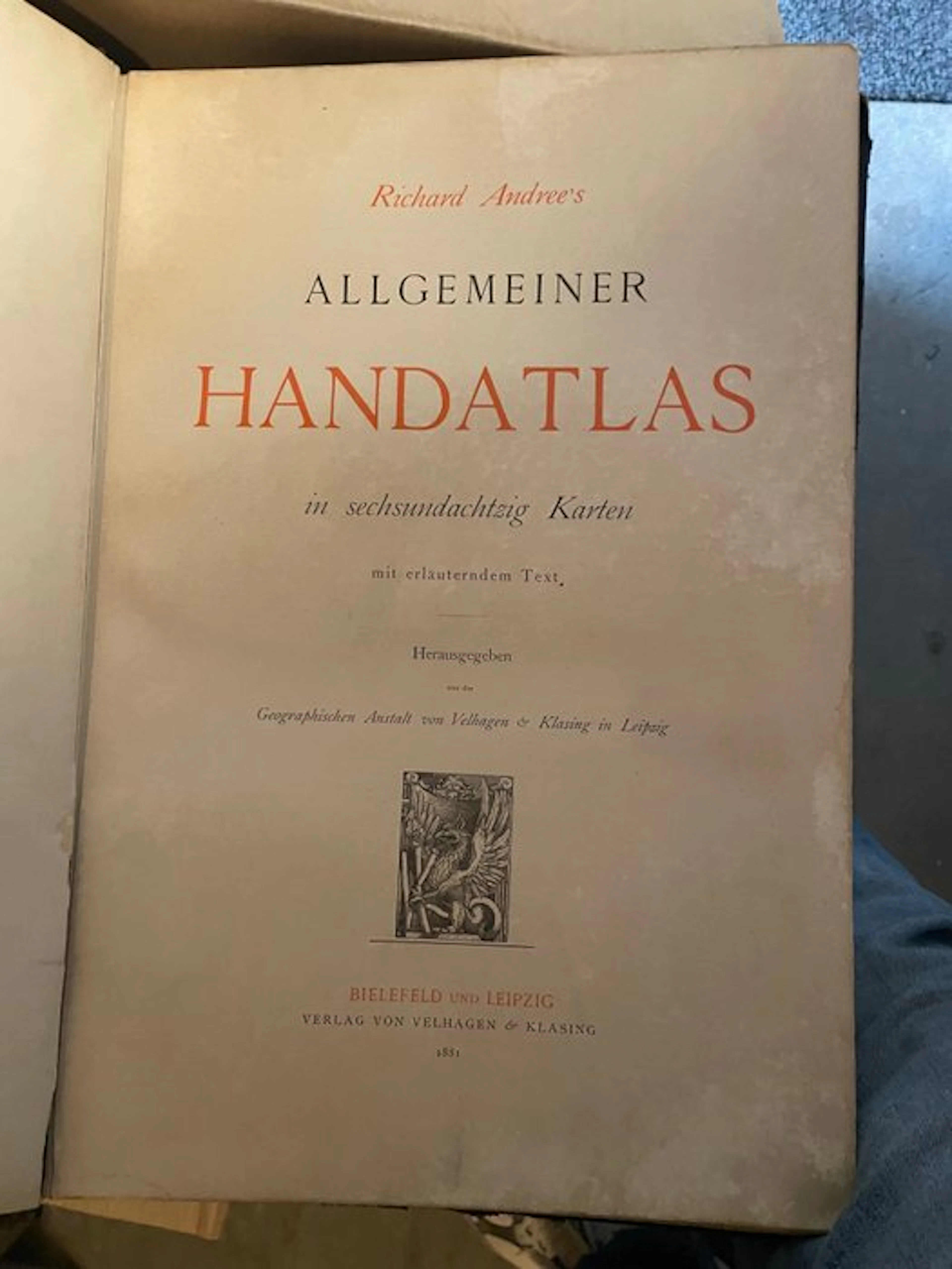 Germany - World atlas; Velhagen en Klasing - Algemener Handatlas - 1881-1900