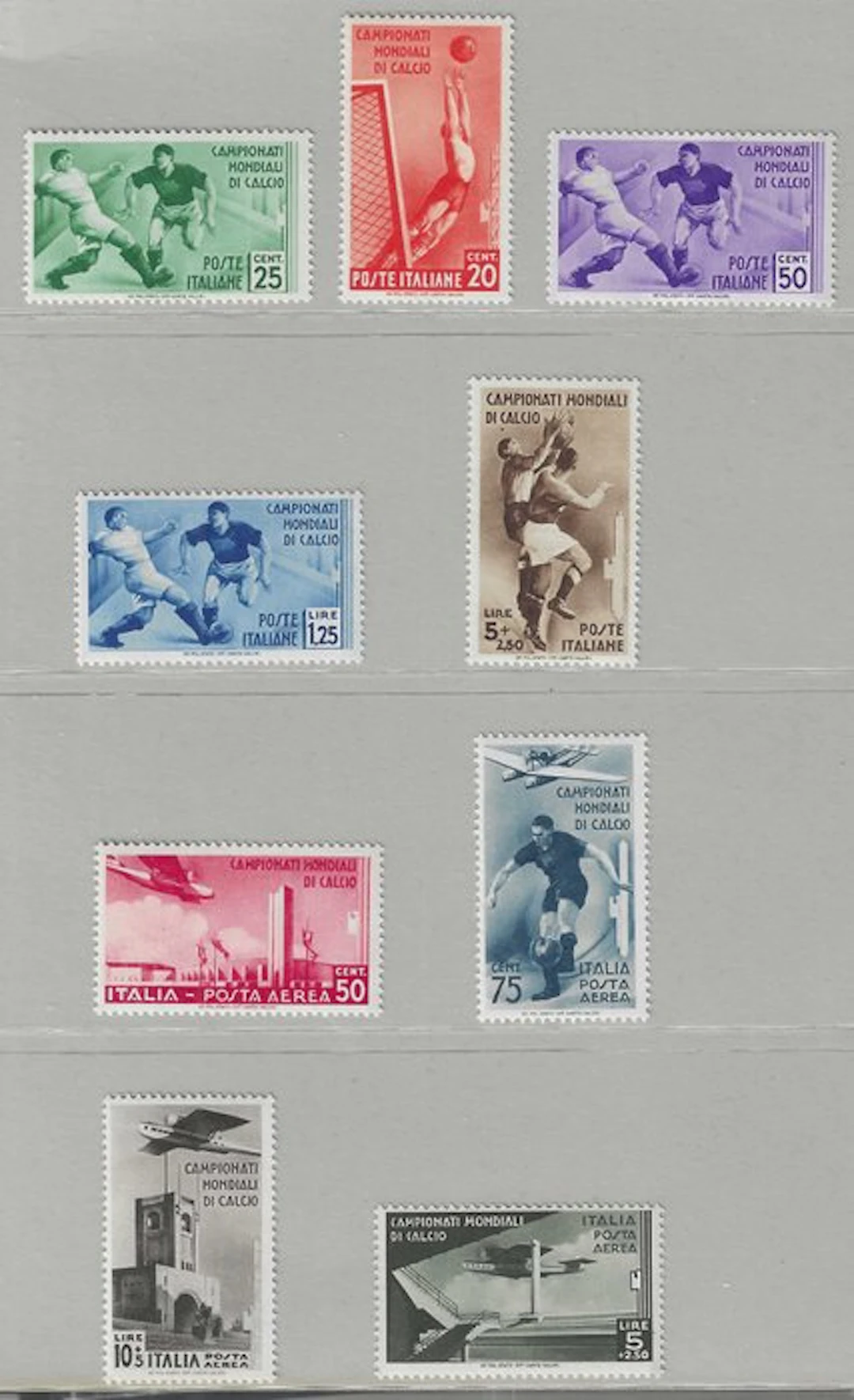 Italy Kingdom 1934 - Kingdom 2nd World Championship of Ordinary Football Nos