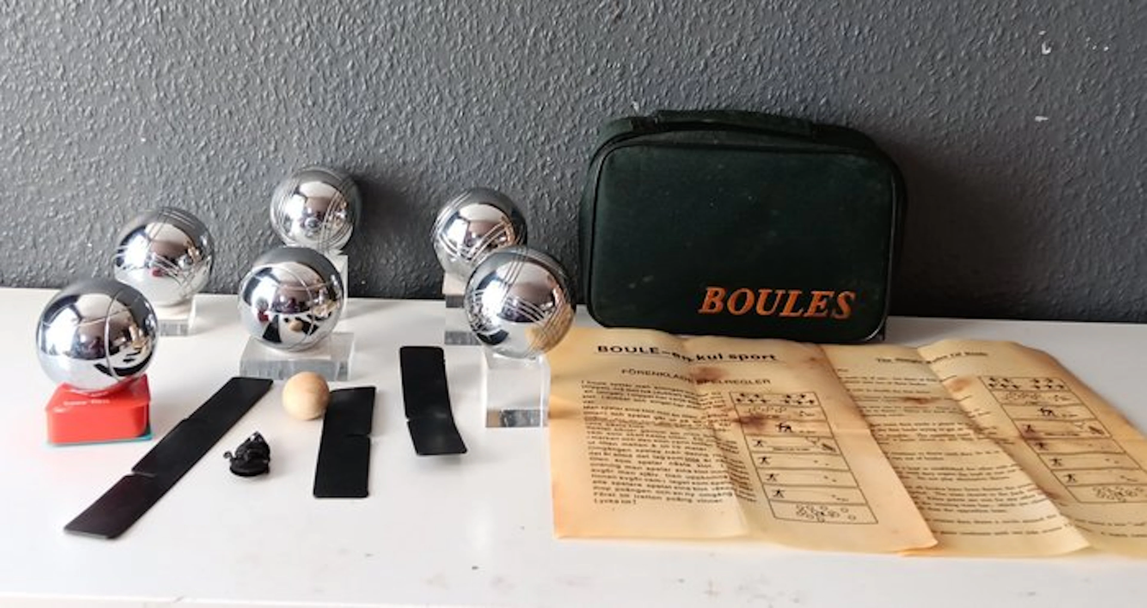 vintage Pétanque (Boules) set.
