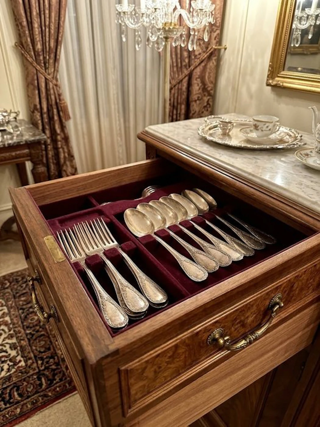Dessert service (12) - – Style Louis XVI / Lauriers – France