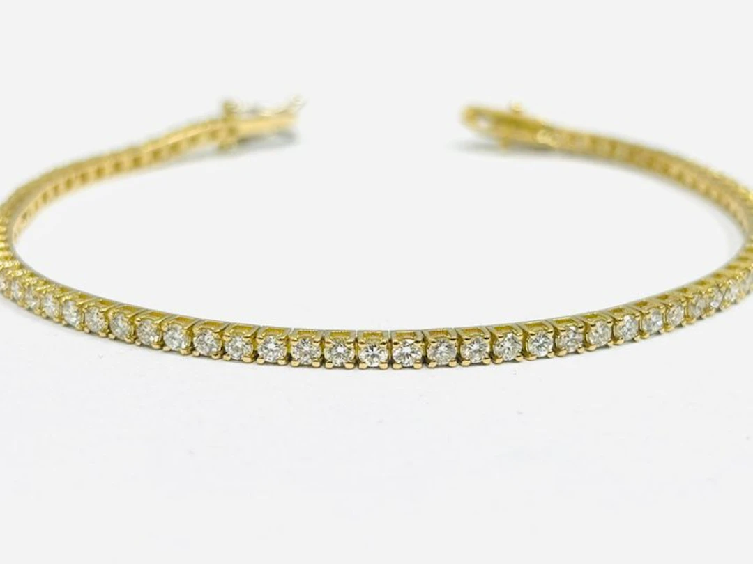 Bracelet - 18 kt. Yellow gold - 3.30ct. tw. Diamond (Natural) - Made in Italy
