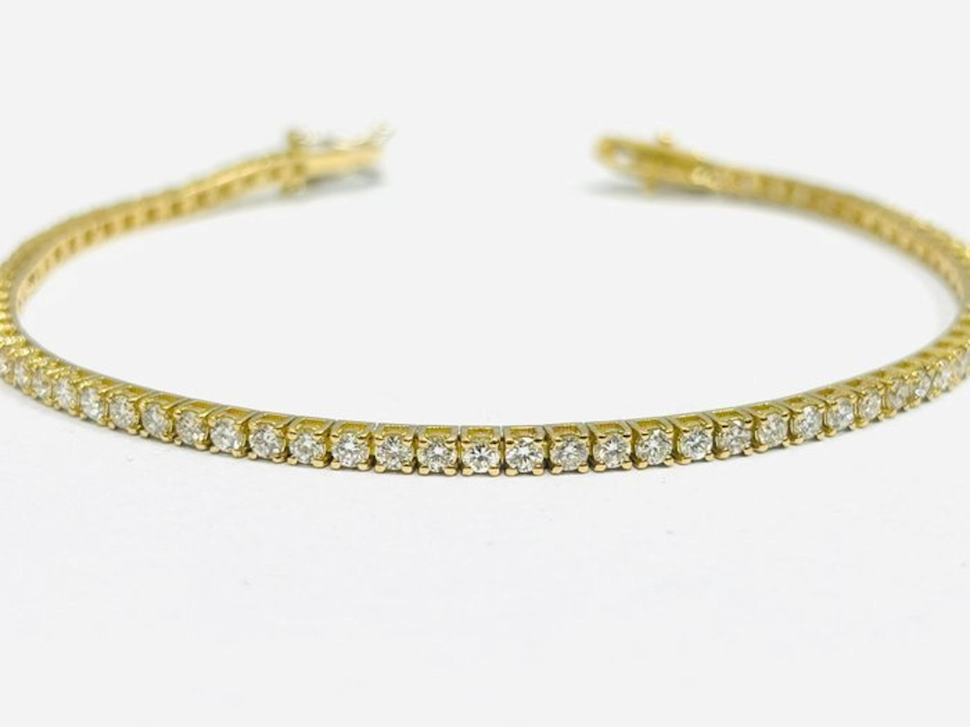 Bracelet - 18 kt. Yellow gold - 3.30ct. tw. Diamond (Natural) - Made in Italy