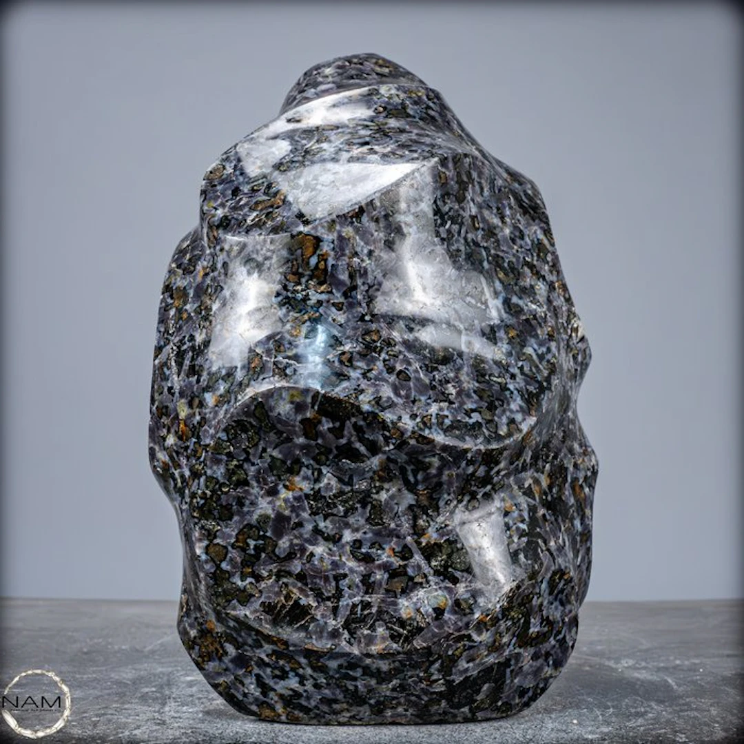 Large Natural Merlinit - Indigo Gabbro Flame- 5511.23 g